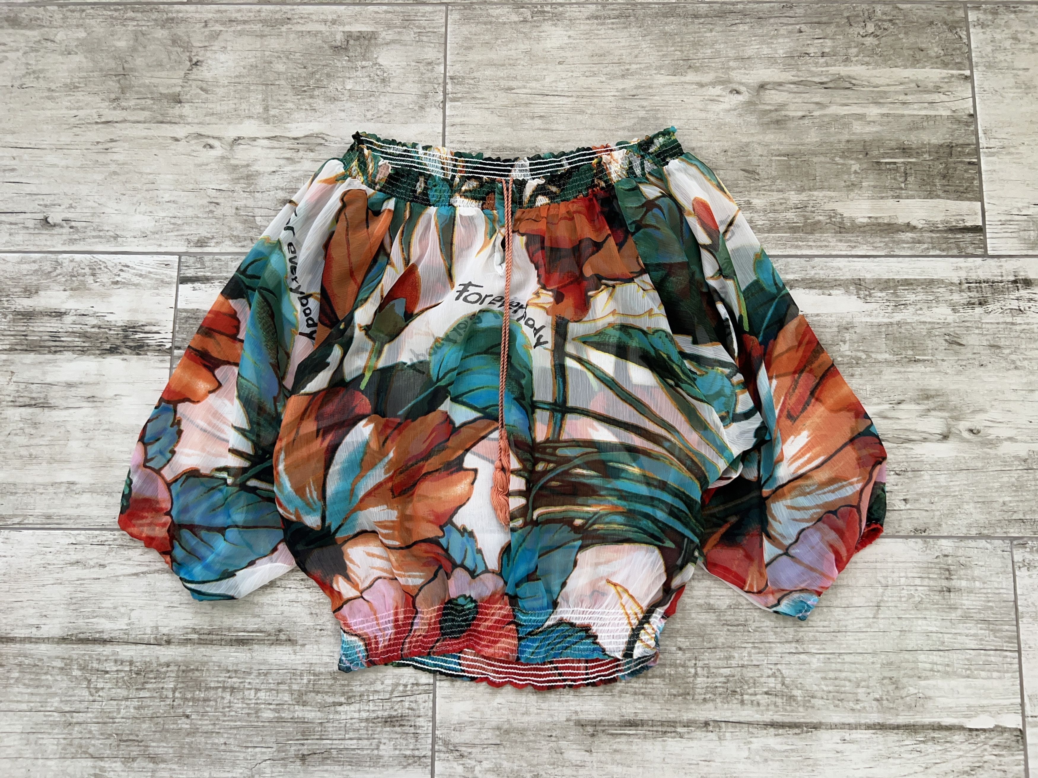 Designer × Desigual DESIGUAL Oversize Puffed Sleeves Lightweight Top Size L / US 10 / IT 46 - 1 Thumbnail