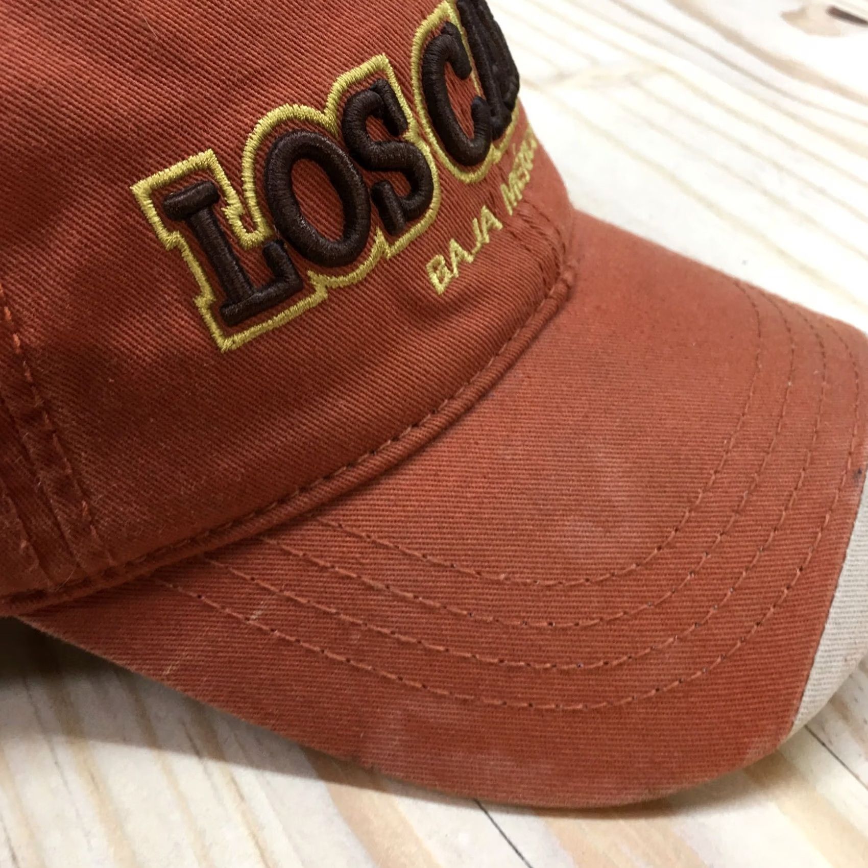 Vintage Explosion Los Cabos Baseball Hat Men Orange OS Curved Brim Embroidered Logo Size ONE SIZE - 5 Thumbnail