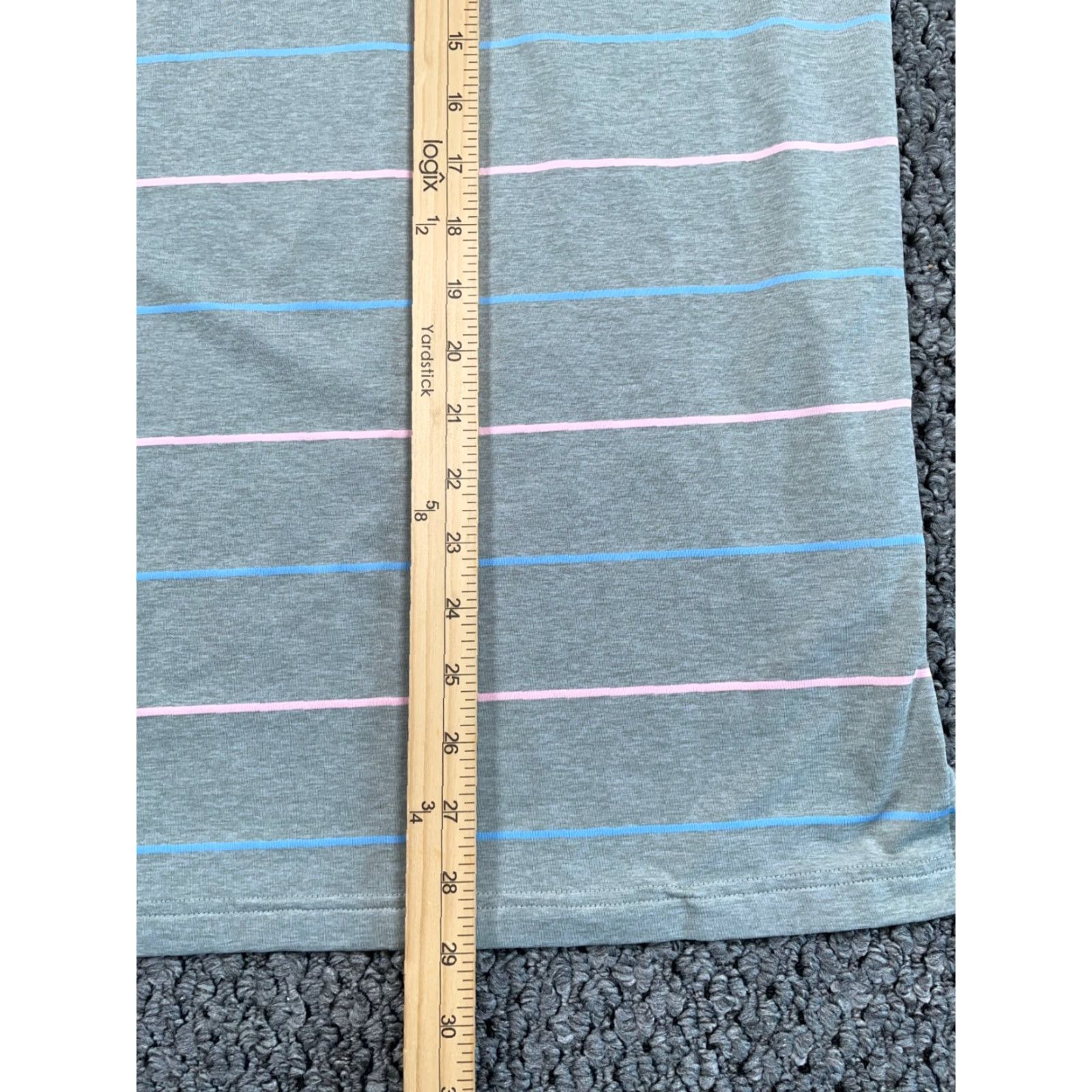 Polo Ralph Lauren Polo Ralph Lauren Performance Shirt Striped Adult Large Gray Pink Lightweight Short Sleeve Polo Mens Size US L / EU 52-54 / 3 - 7 Thumbnail