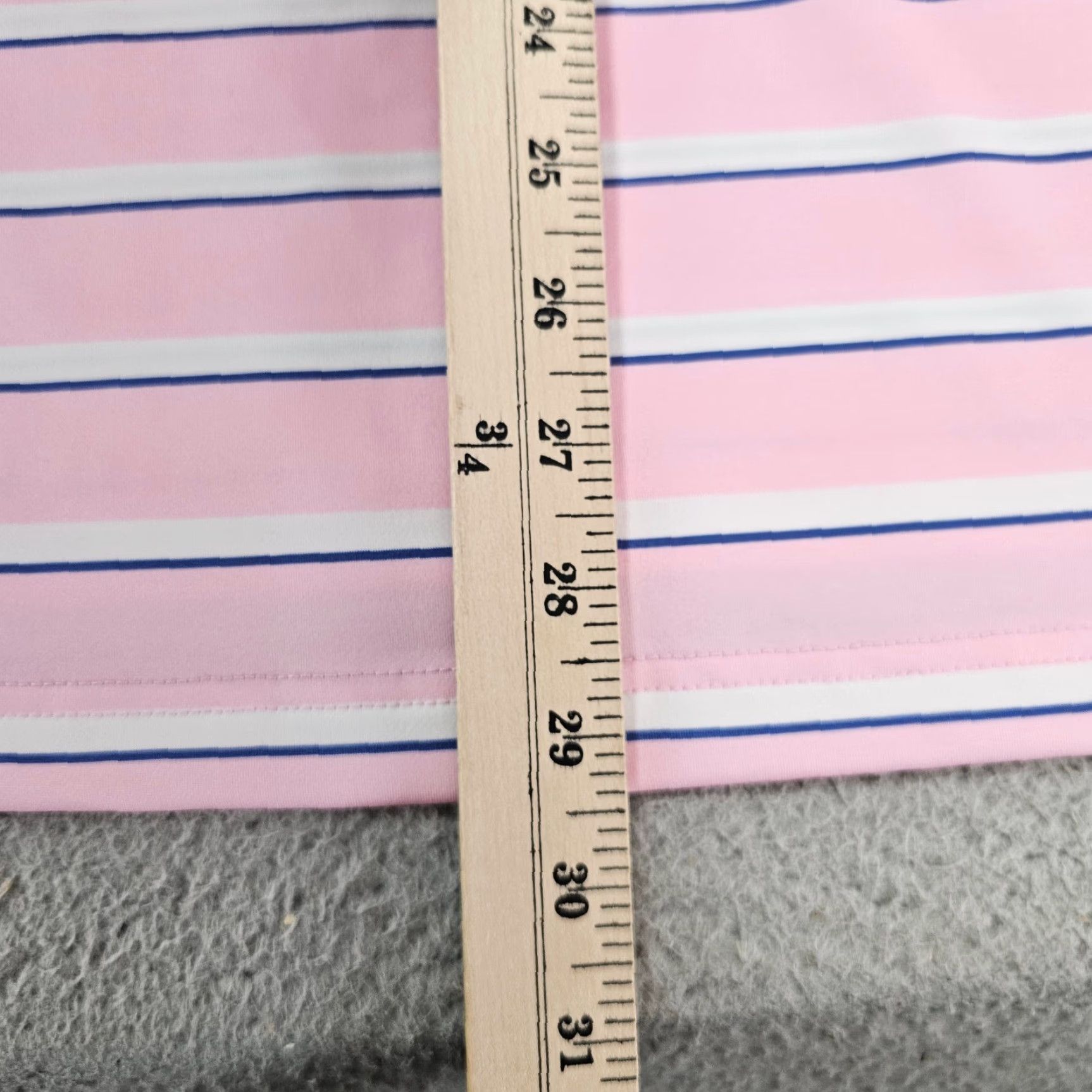 RLX Ralph Lauren RLX Ralph Lauren Polo Shirt Mens Medium Pink Striped Short Sleeve Golf Stretch Size US M / EU 48-50 / 2 - 6 Thumbnail