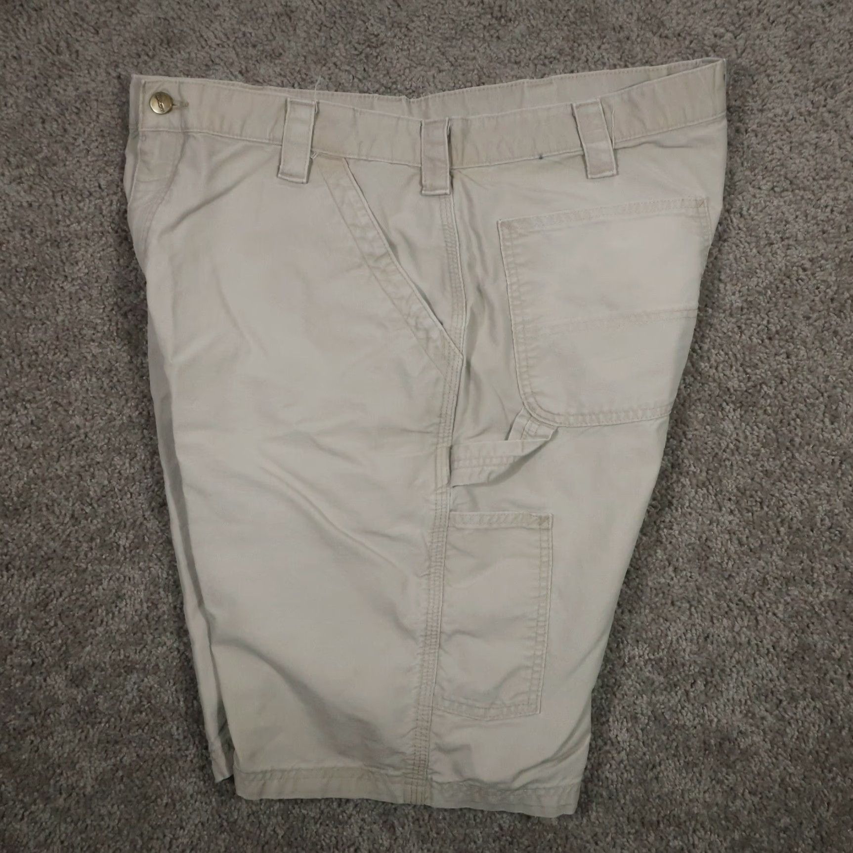 Carhartt VINTAGE Carhartt Carpender Shorts Mens 38 Original Fit Tan Cotton Canvas Hammer Loop EUC Size US 38 / EU 54 - 4 Thumbnail