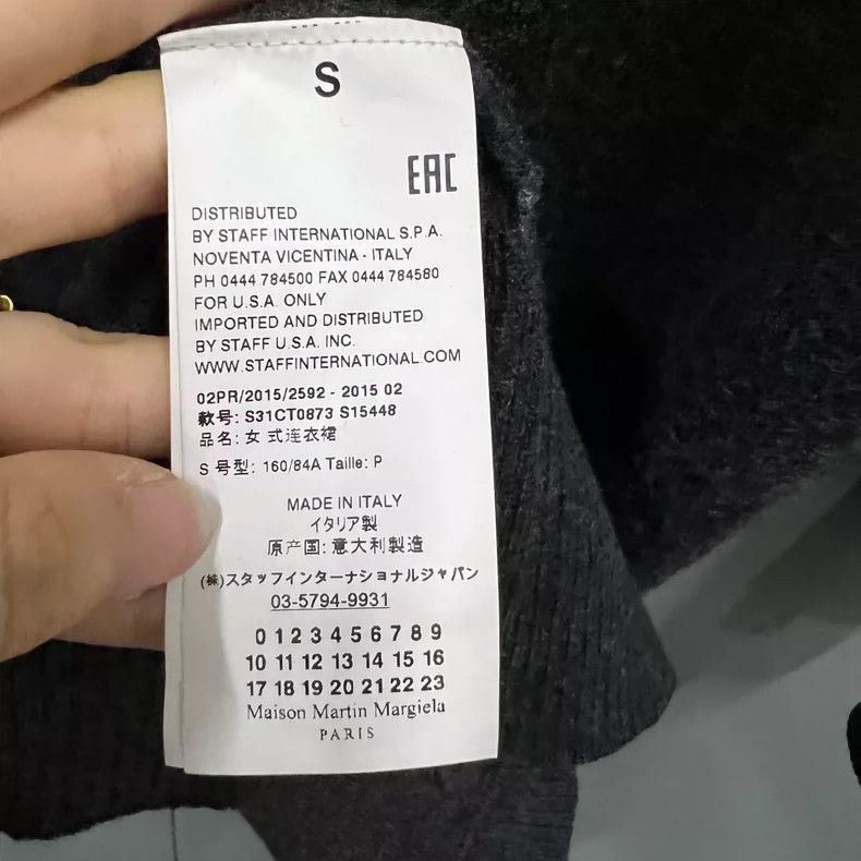Maison Margiela Maison Margiela Black and gray knitted long-sleeved dress 2 Size S / US 4 / IT 40 - 3 Thumbnail