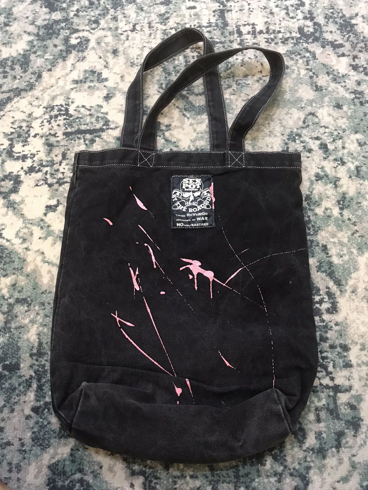Japanese Brand Sex Pot Revenge Punk Denim Tote Bag Size ONE SIZE - 6 Thumbnail