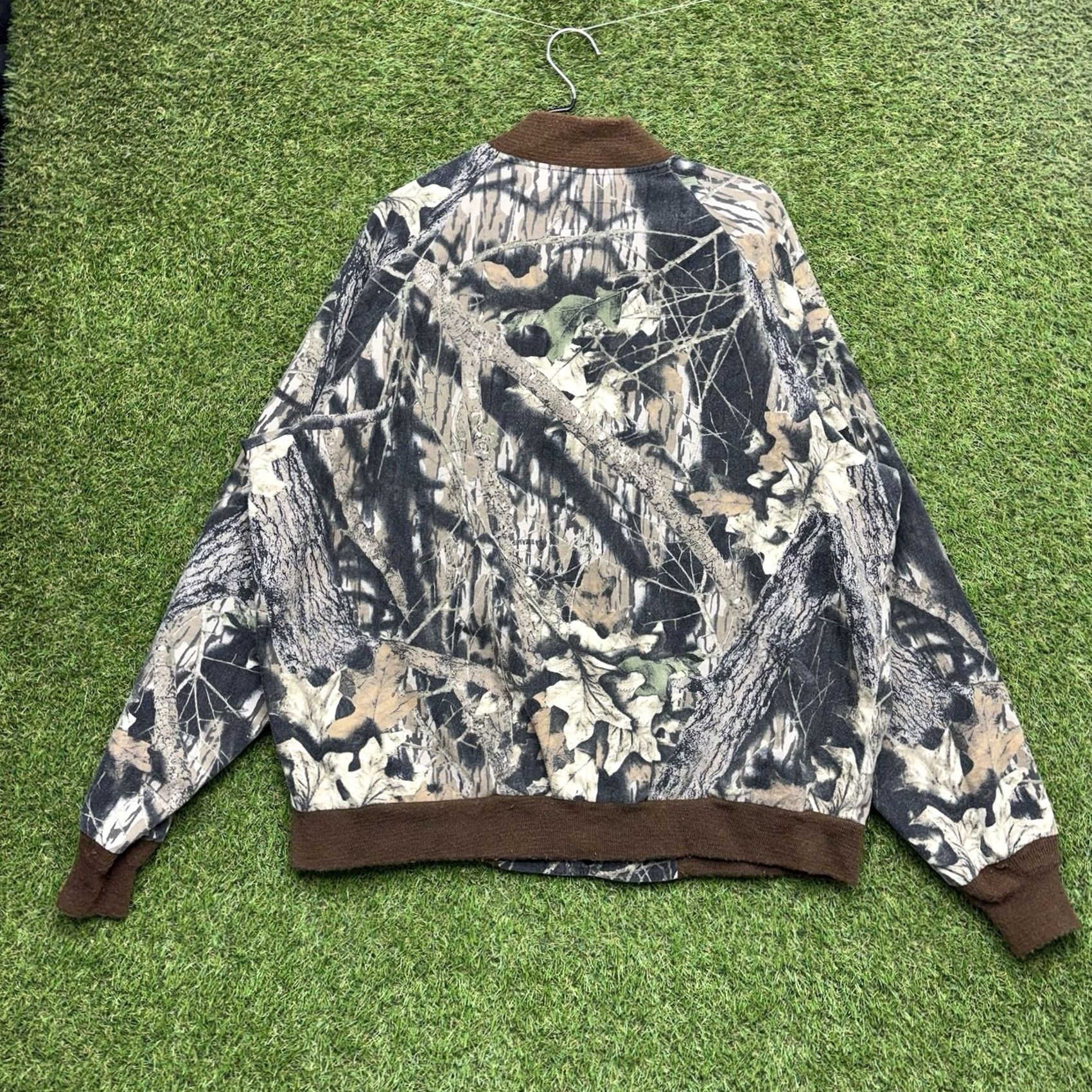 Vintage VINTAGE Mossy Oak Jacket Mens 2XL Camouflage Green Leaf USA Snap Button Bomber Jacket Shirt Size US XXL / EU 58 / 5 - 2 Thumbnail