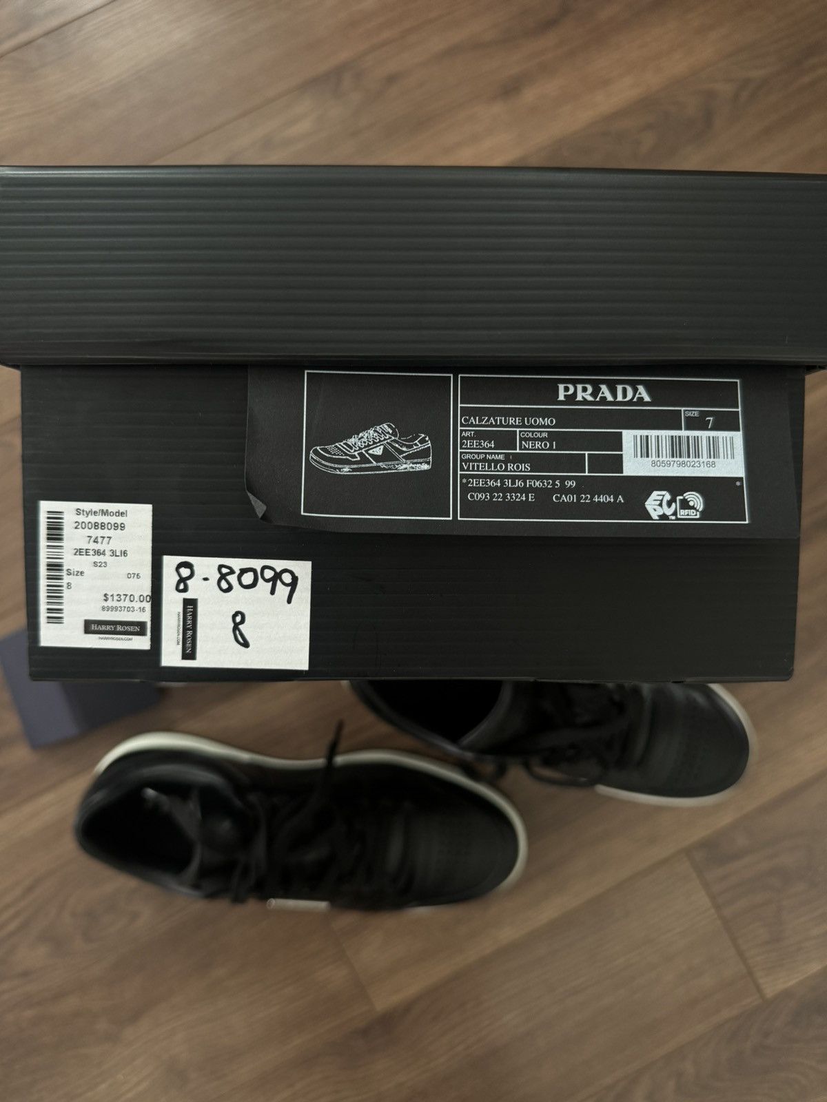 Prada Prada Downtown Leather Sneakers Size US 8 / EU 41 - 10 Thumbnail