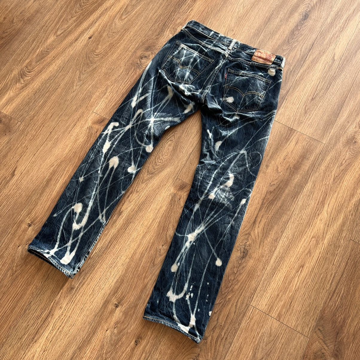 Levi's 🔥Levis selvedge denim full printed vintage pattern Size US 30 / EU 46 - 2 Thumbnail