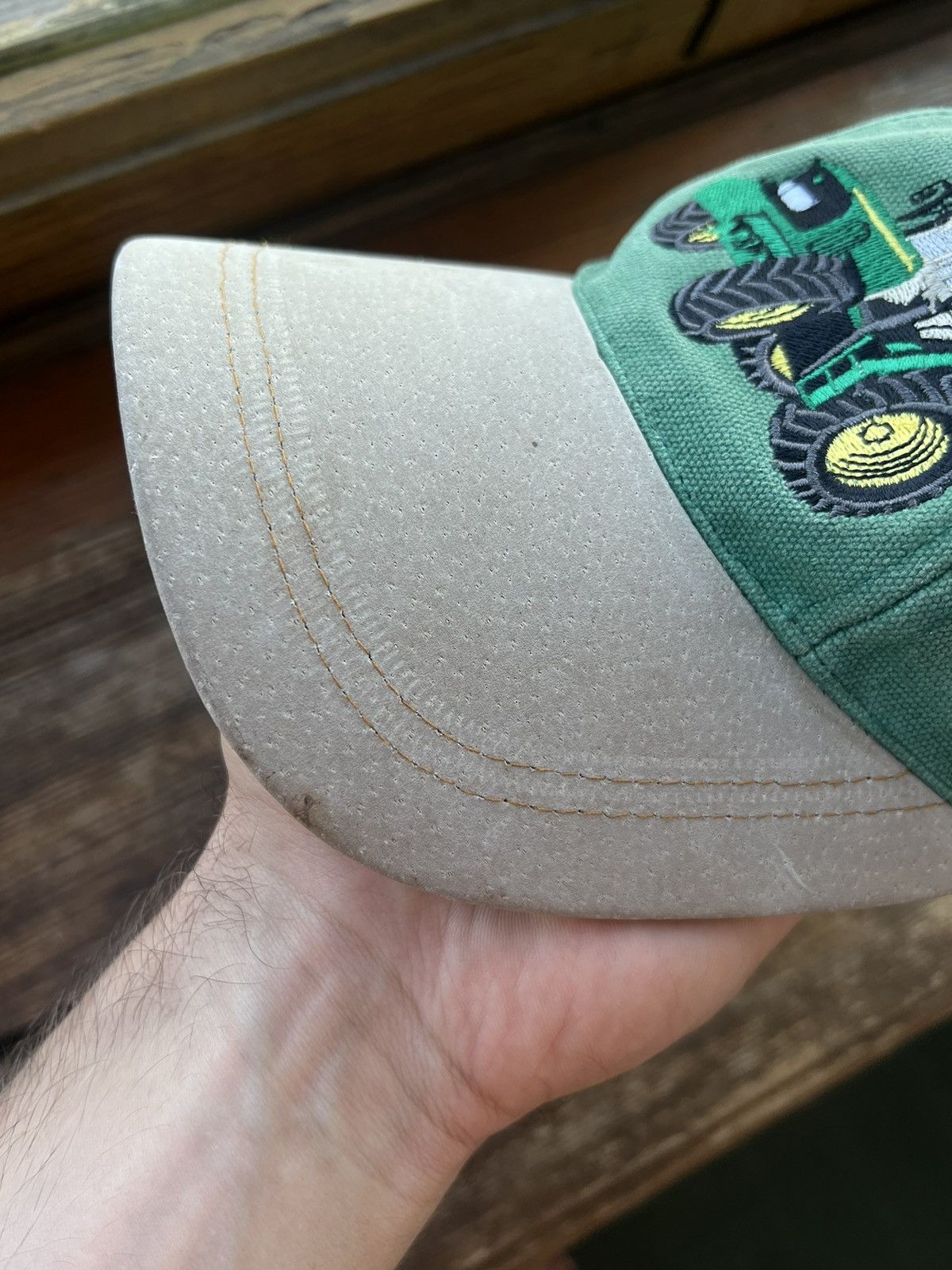 John Deere × Vintage Vintage John Deere Patch Trucker Hat Y2k Cap Size ONE SIZE - 4 Thumbnail