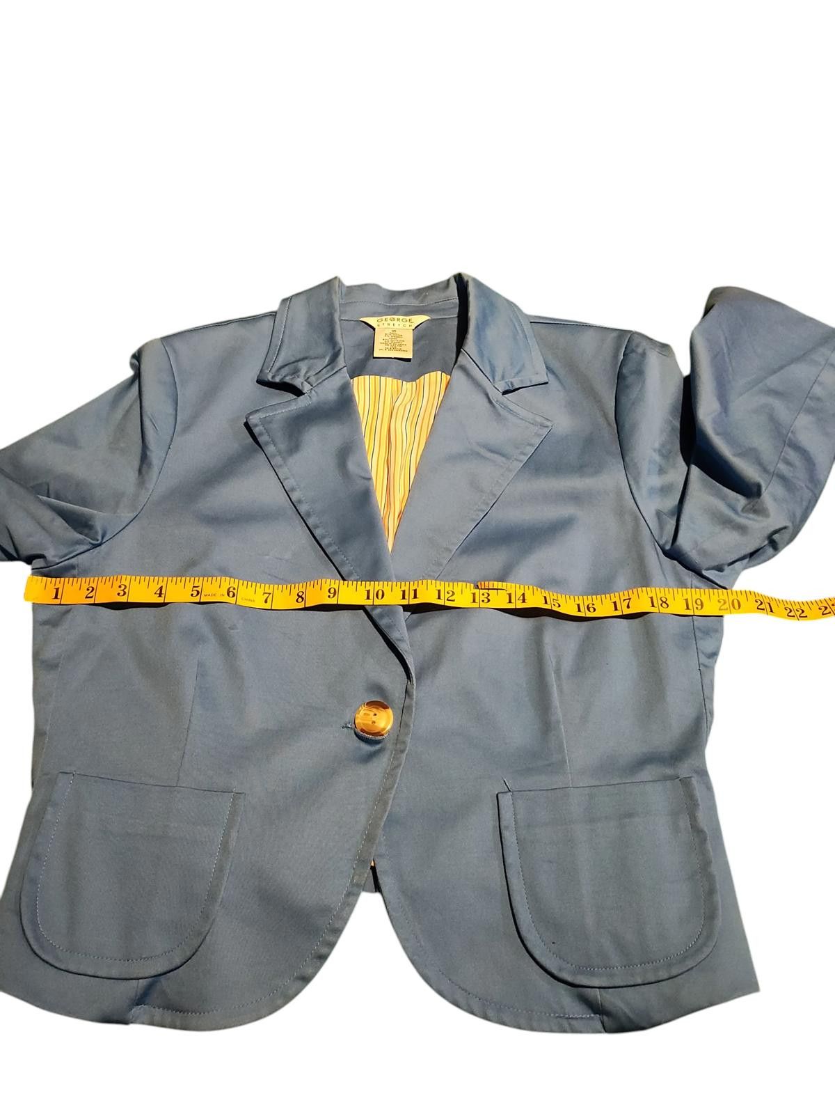 George Blue Womens 3/4 Sleeve Blazer Jacket by George Size XXL / US 16-18 / IT 52-54 - 8 Thumbnail