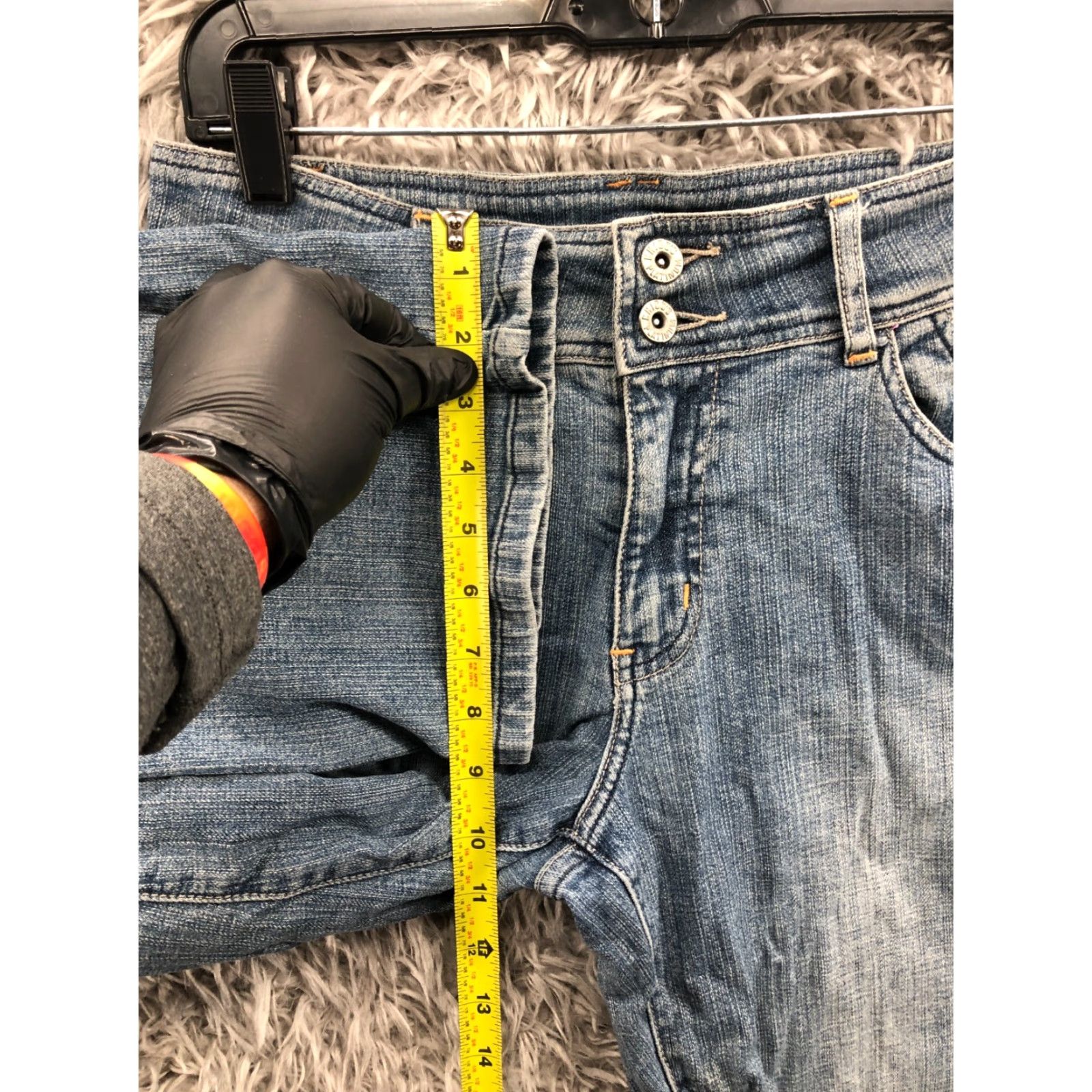 Vintage Chico's Platinum Straight Jeans Size 1 Womens Medium Wash Blue Denim 5-Pocket Regular Rise Belts Loops Zip Inseam 31 Brand Chico's Size 25" / US 0 / IT 36 - 4 Thumbnail