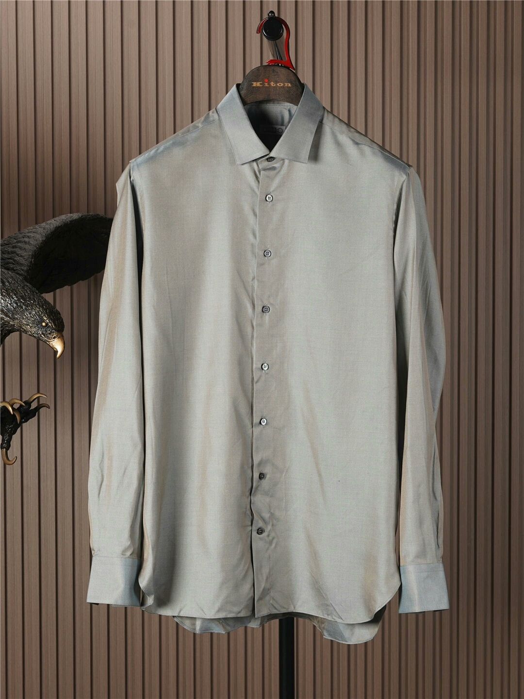 Zilli ZILLI Silk Shirt with Mother-of-Pearl Buttons Size US M / EU 48-50 / 2 - 1 Thumbnail