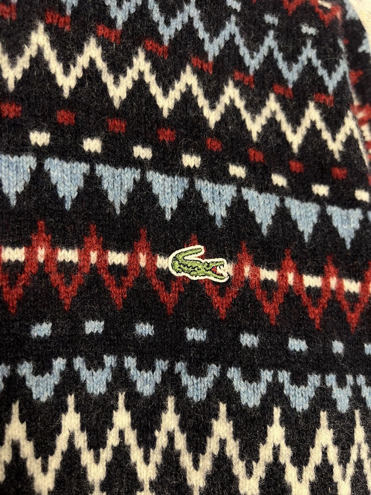 Lacoste × Vintage 🐊 Vintage 90's Lacoste Chemise Knit Baggy Sweater Japan Y2K Size US L / EU 52-54 / 3 - 4 Thumbnail