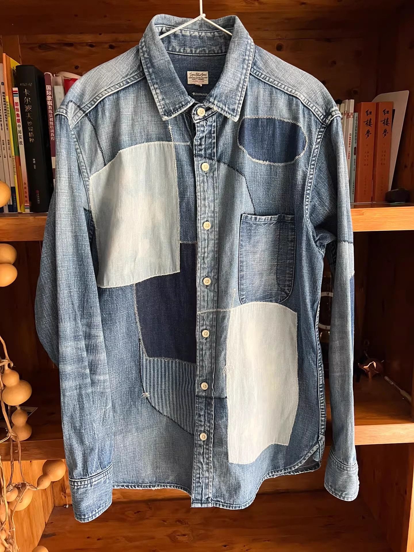 Japan Blue Jeans Japan Blue Jeans Indigo Vintage Denim Shirt Size US L / EU 52-54 / 3 - 2 Thumbnail