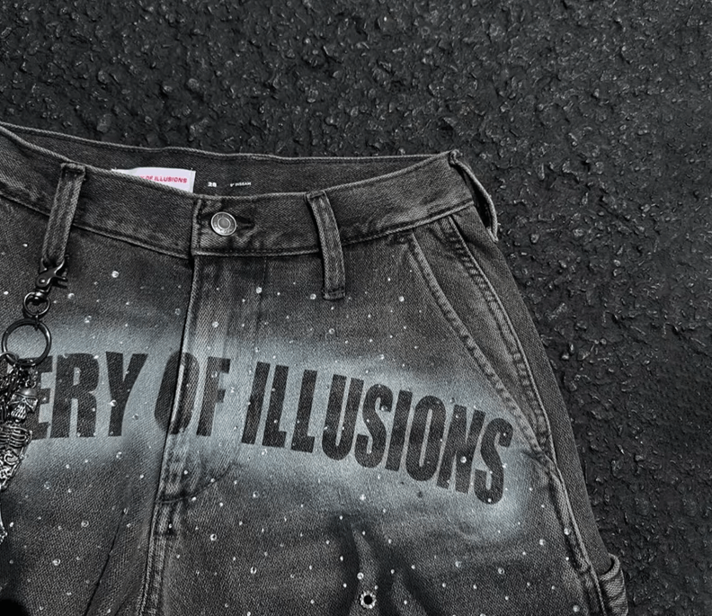 Japanese Brand 2 Distressed Jeans Retro Rhinestone Flame Size US 30 / EU 46 - 10 Thumbnail