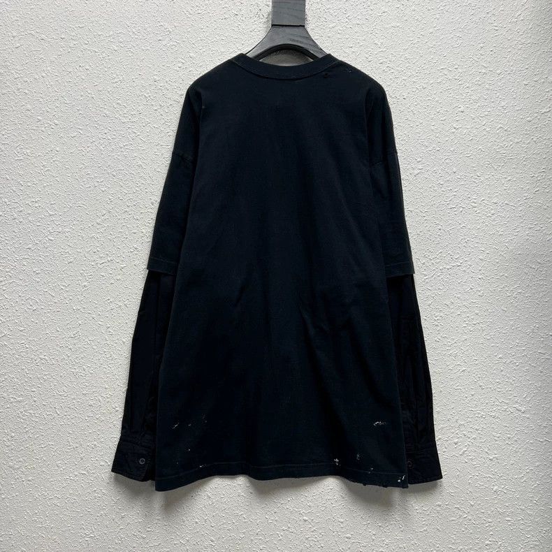 Balenciaga Balenciaga Splatter Print Bat Destroyed Long Sleeve Top Size US L / EU 52-54 / 3 - 2 Thumbnail