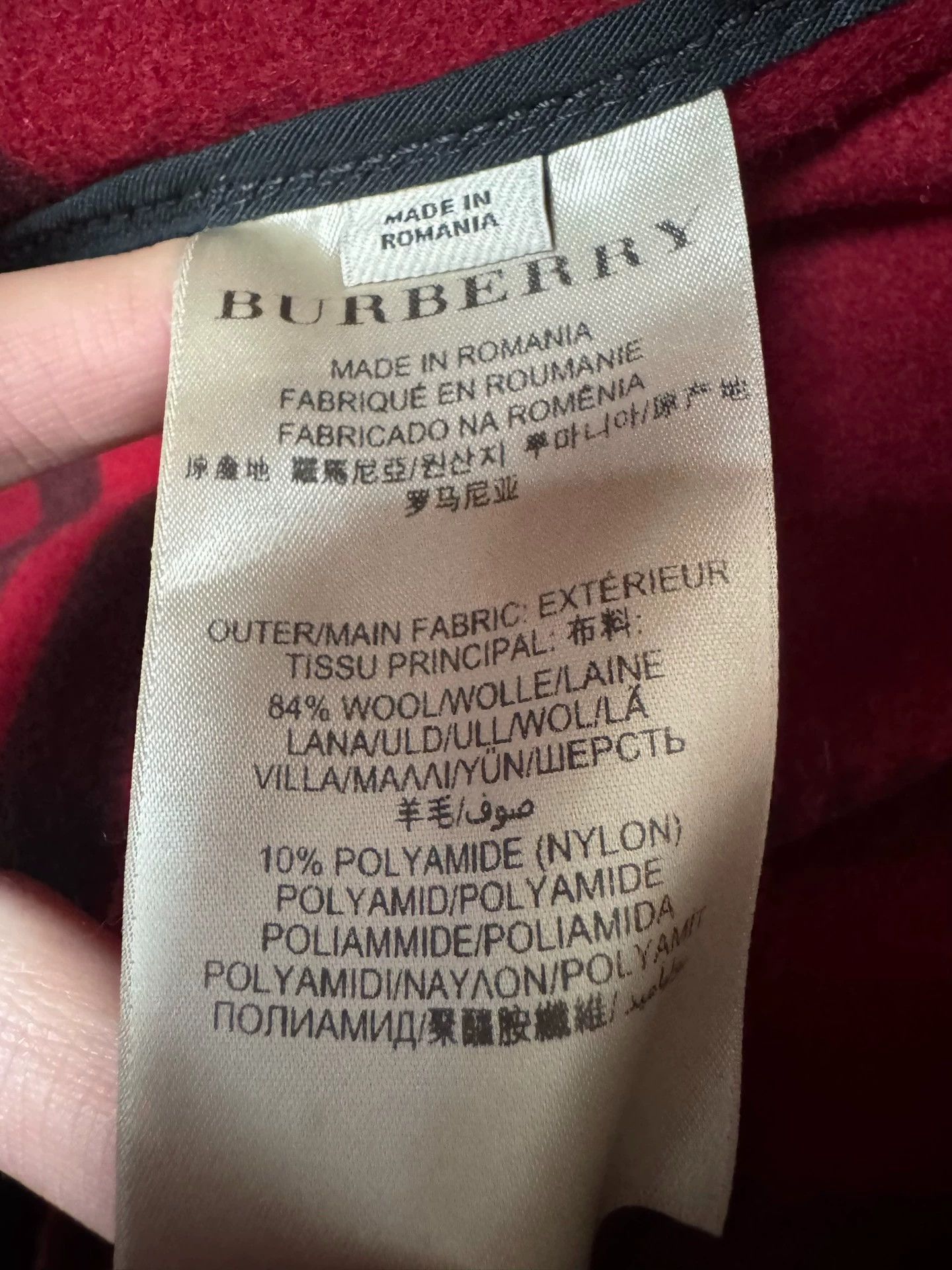 Burberry Burberry 52 Burgundy Overcoat Size US L / EU 52-54 / 3 - 4 Thumbnail