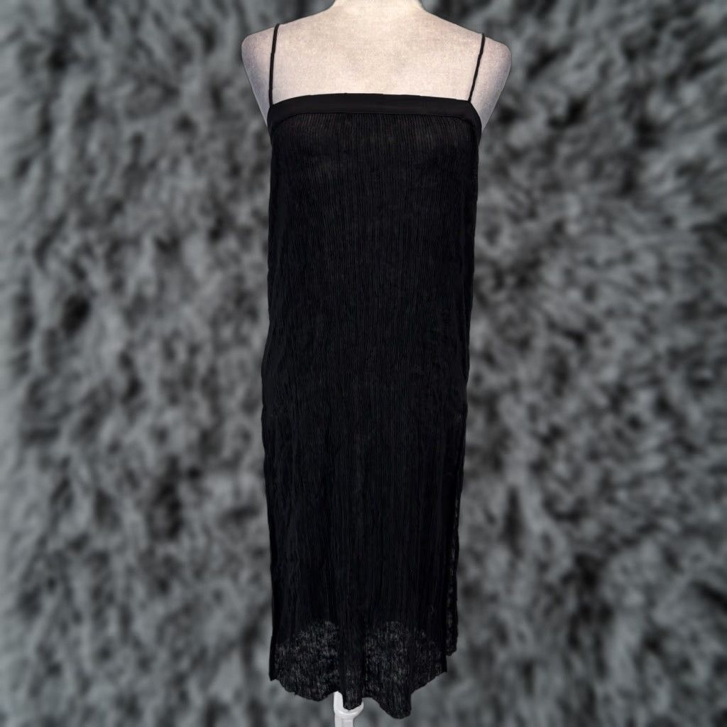 Zara Zara Black Tunic Top Sz Small Women’s Spaghetti Straps High Semi Sheer NEW! Size S / US 4 / IT 40 - 1 Thumbnail