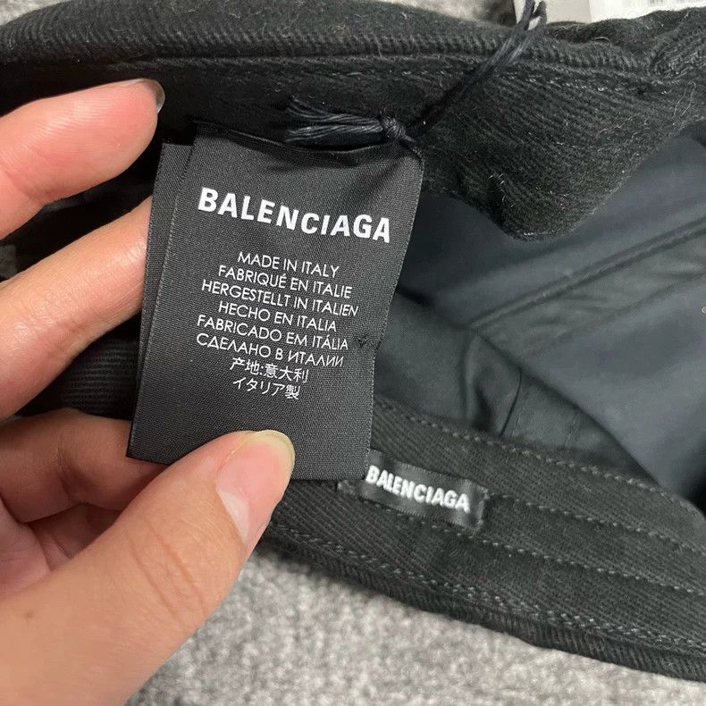 Balenciaga Balenciaga Black label black monogram logo embroidered base Size ONE SIZE - 5 Thumbnail