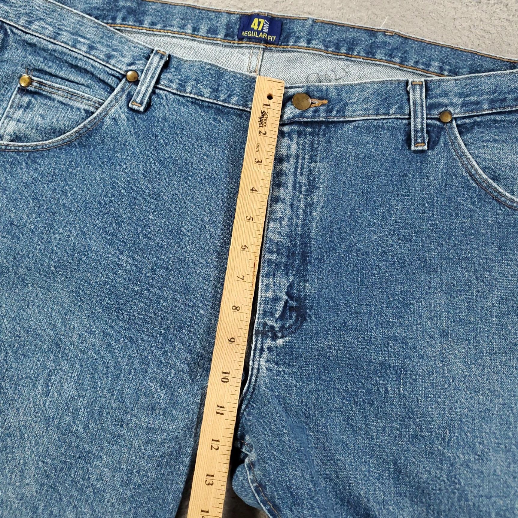 Wrangler Wrangler Jeans 47MWZ Mens 40 X 30 Regular Fit Straight Leg Worn Distressed 40x30 Size US 40 / EU 56 - 4 Thumbnail