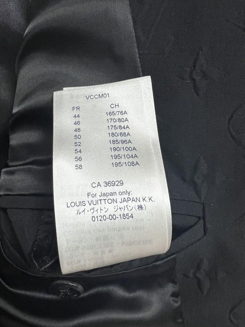Louis Vuitton Louis Vuitton black monogram double breasted blazer 50 Size 50R - 12 Thumbnail