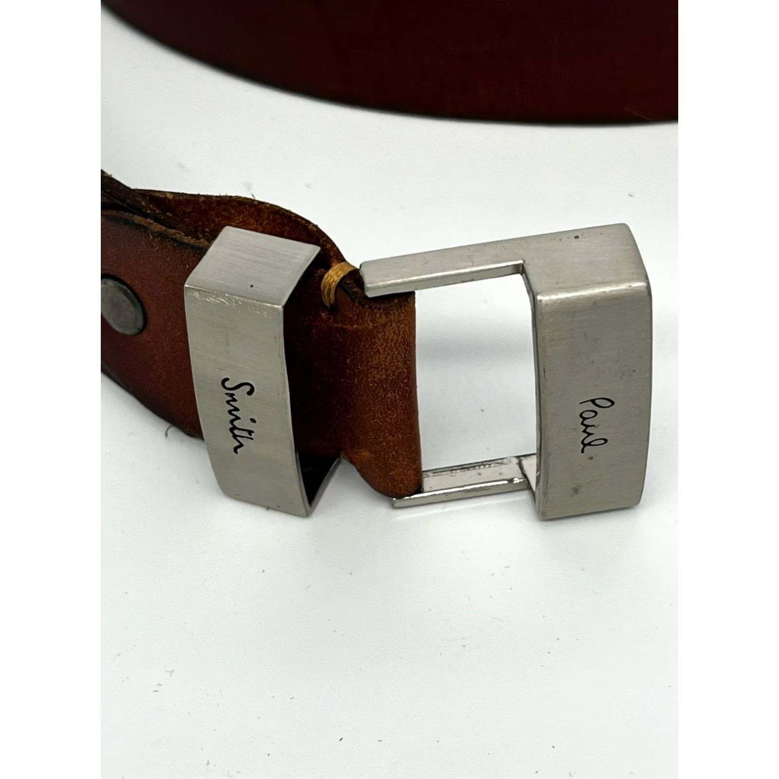 Paul Smith Paul Smith Men Belt Leather Brown 50” Size Mens Buckle Pre-Owned Like New Size ONE SIZE - 3 Thumbnail