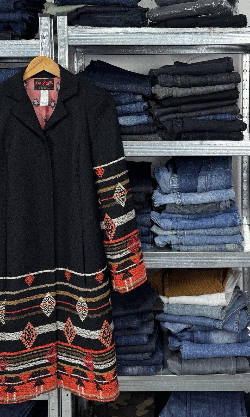 Christian Lacroix Christian Lacroix Bazar Vintage Aztec Pattern Wool Coat Size S / US 4 / IT 40 - 3 Thumbnail