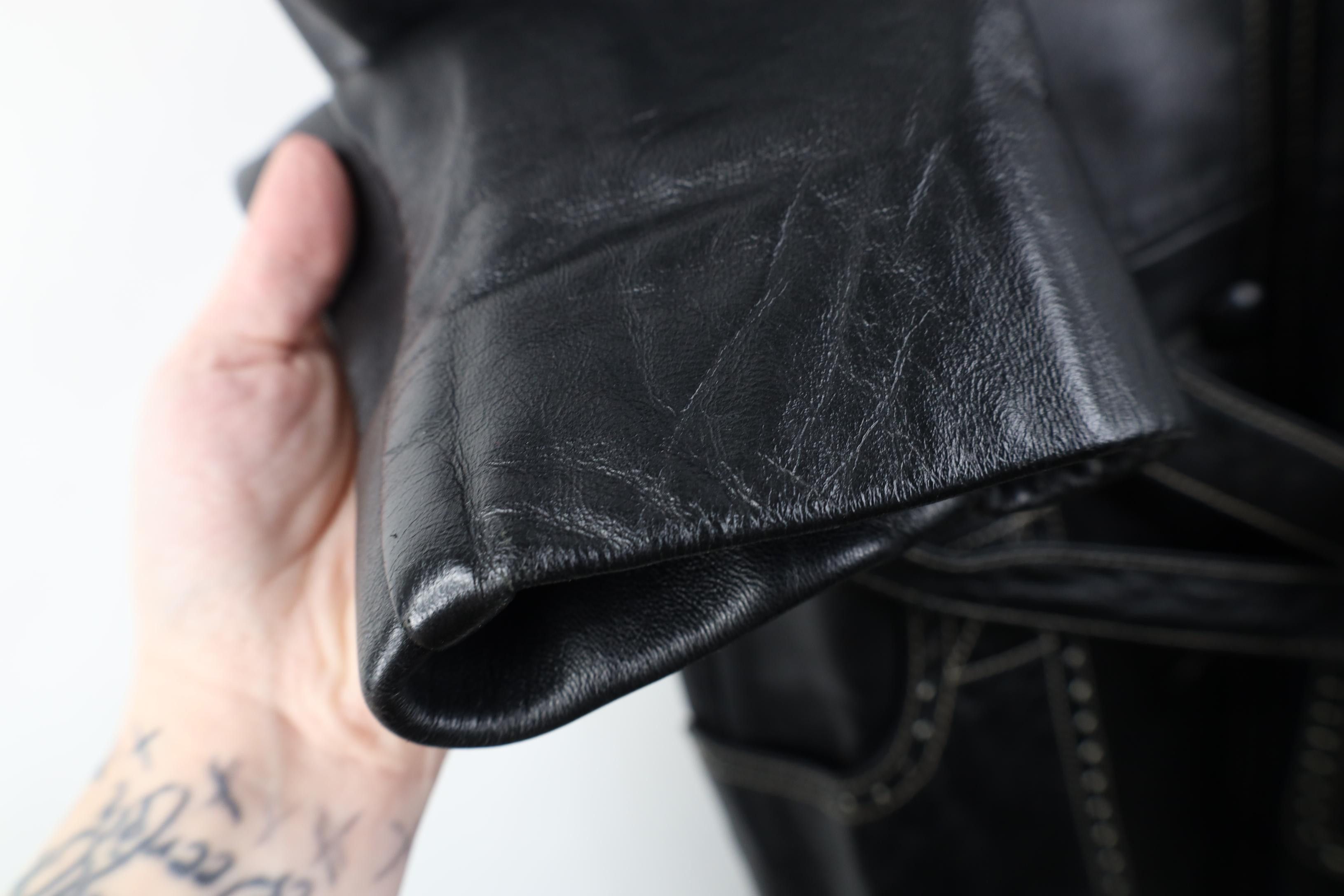 Vintage Vintage 70s Streetwear Leather Trench Coat Jacket Black Size L / US 10 / IT 46 - 10 Thumbnail