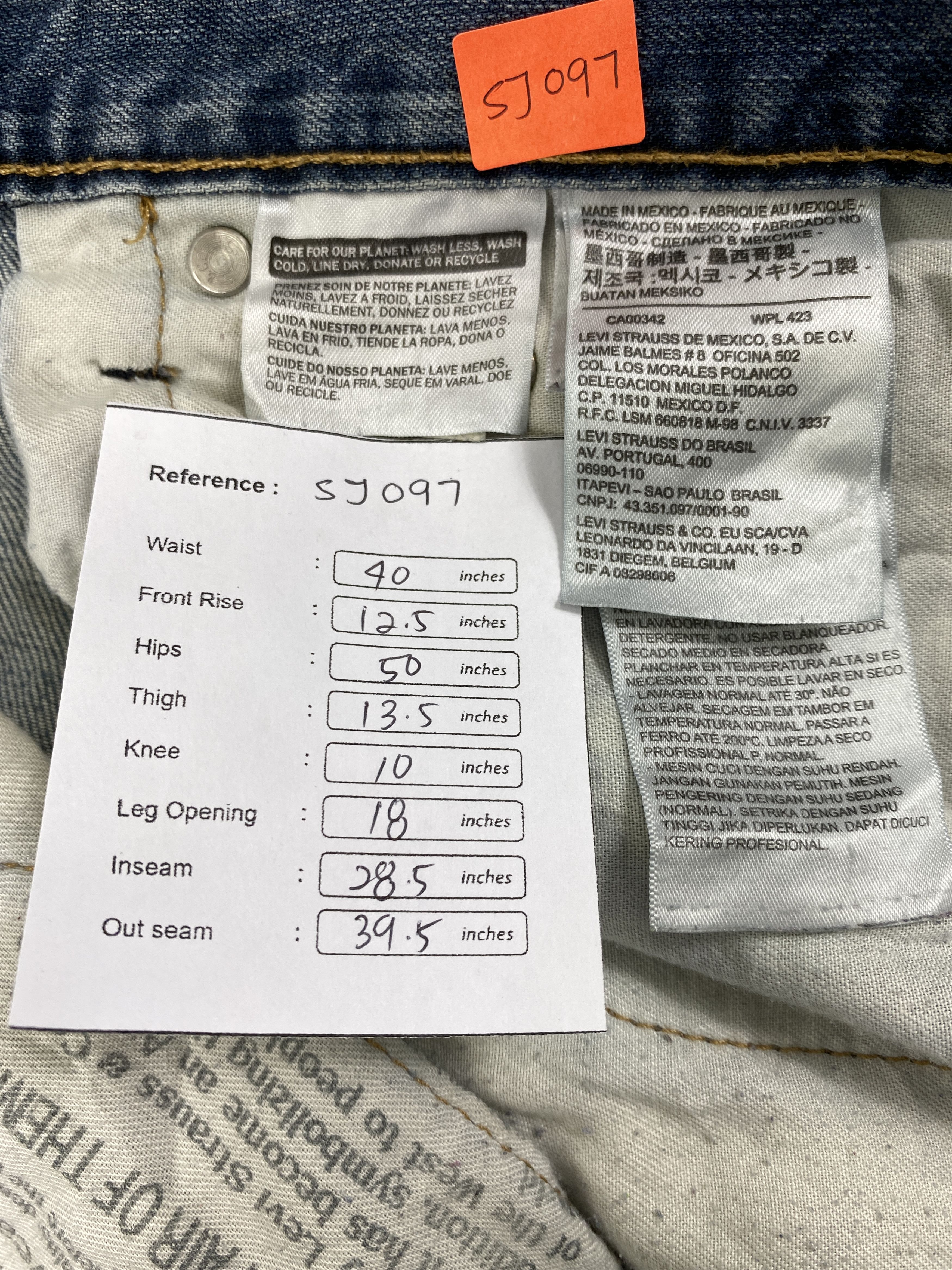 Levi's Faded Blue Vintage Levi's Jeans 40x28.5 Denim -SJ097 Size US 40 / EU 56 - 8 Thumbnail