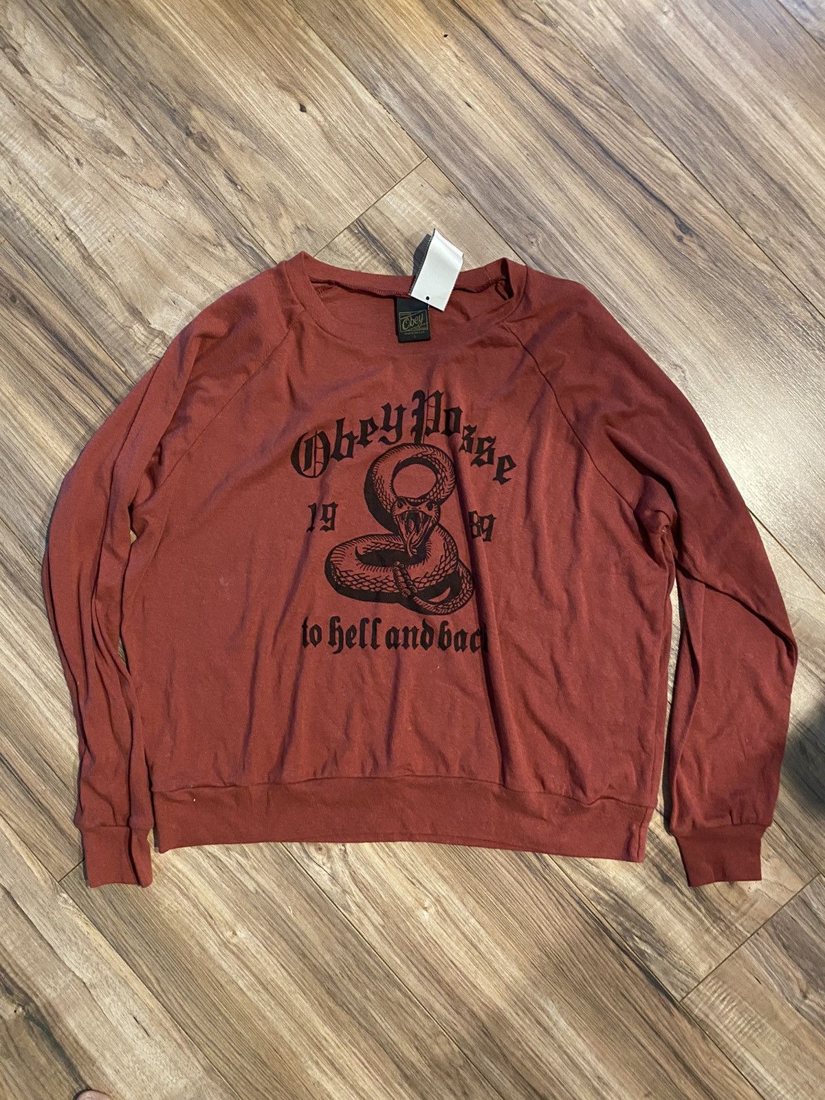 Obey Vintage Obey Long Sleeve Shirt Shepard fairey Size US L / EU 52-54 / 3 - 1 Thumbnail