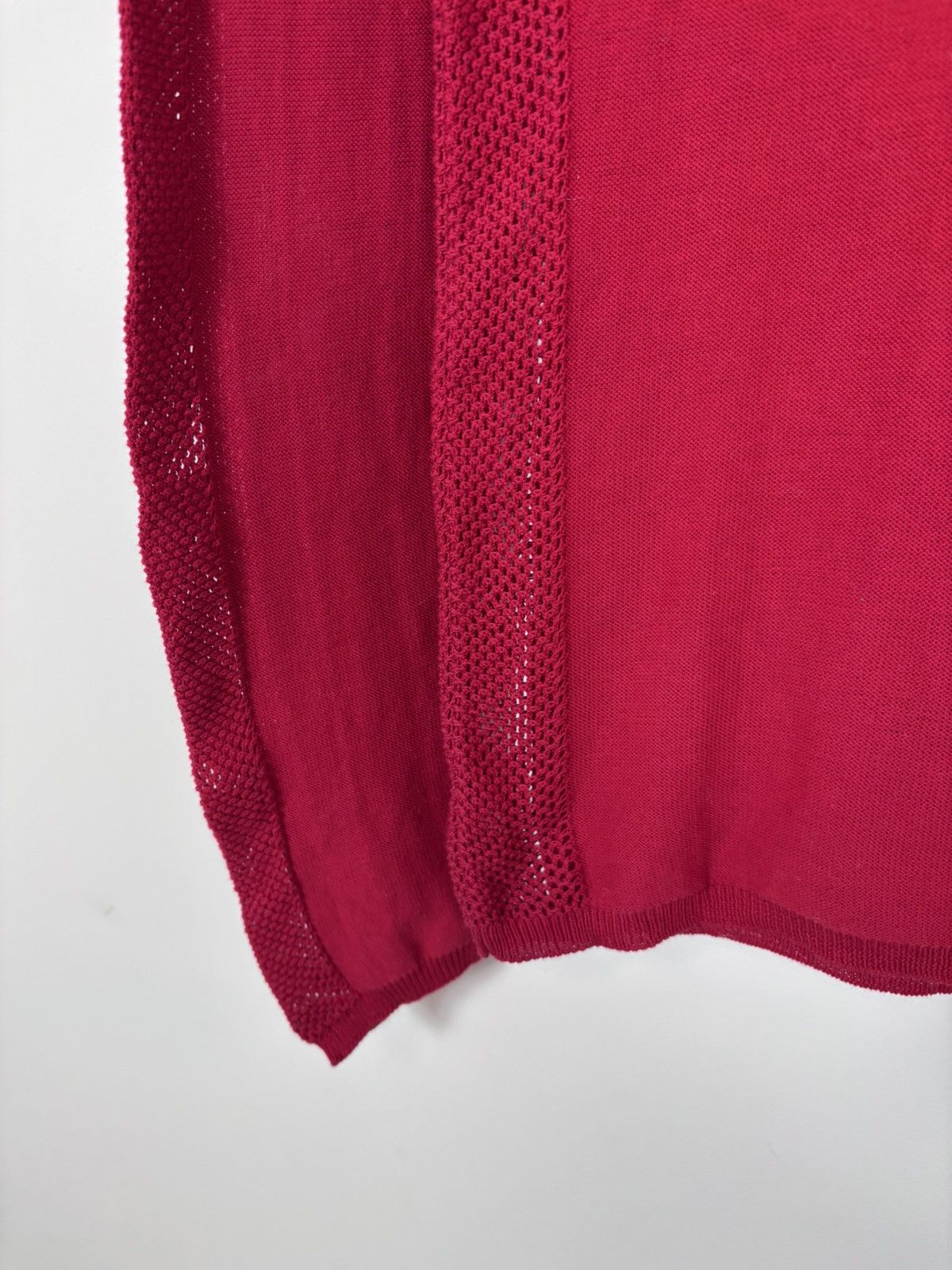 Sonia Rykiel Vintage Sonia Rykiel Women’s Red Mesh Knit Sweater Pullover Size S / US 4 / IT 40 - 5 Thumbnail