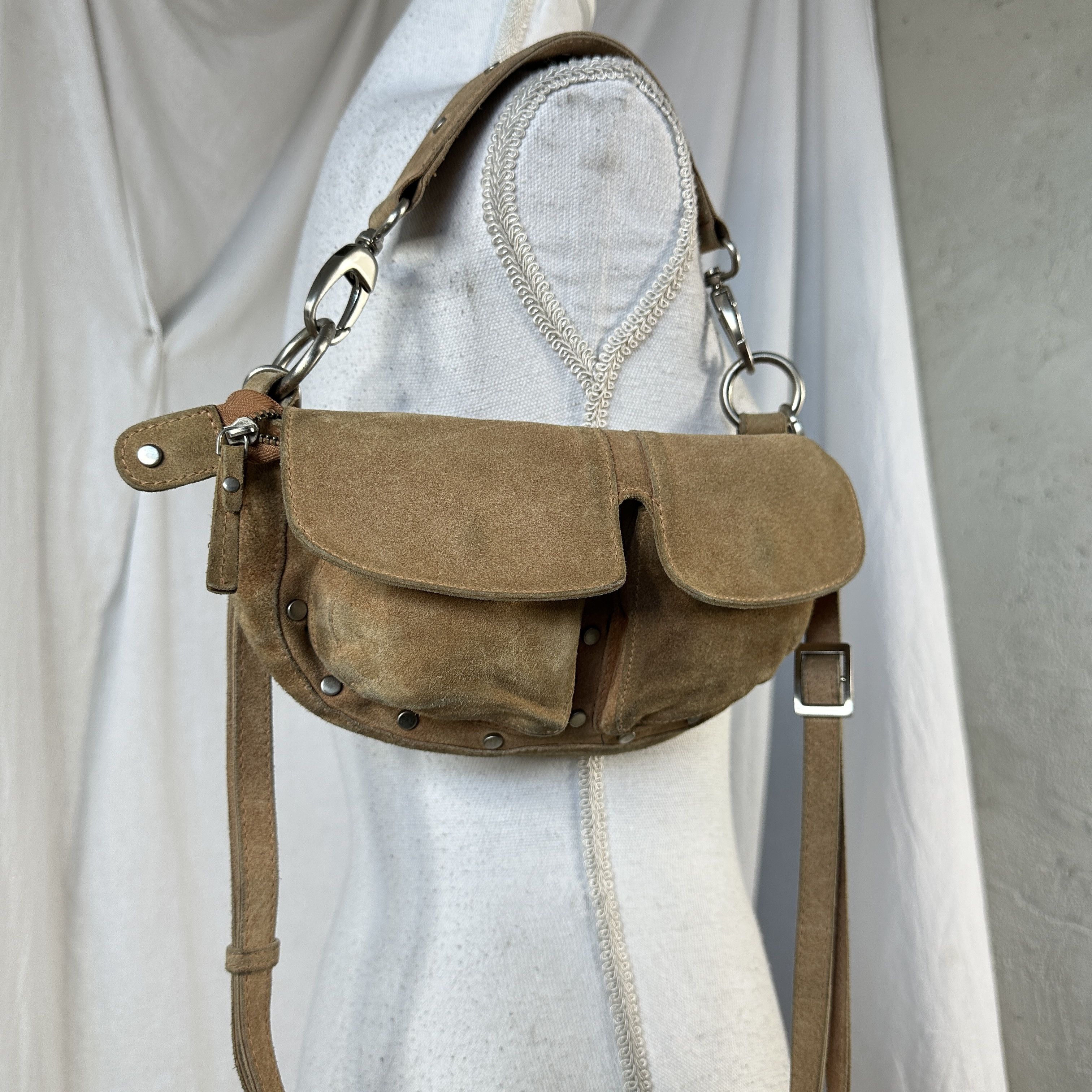 Vintage Vintage Leather Suede Grunge Opium 00S Bag Size ONE SIZE - 2 Thumbnail