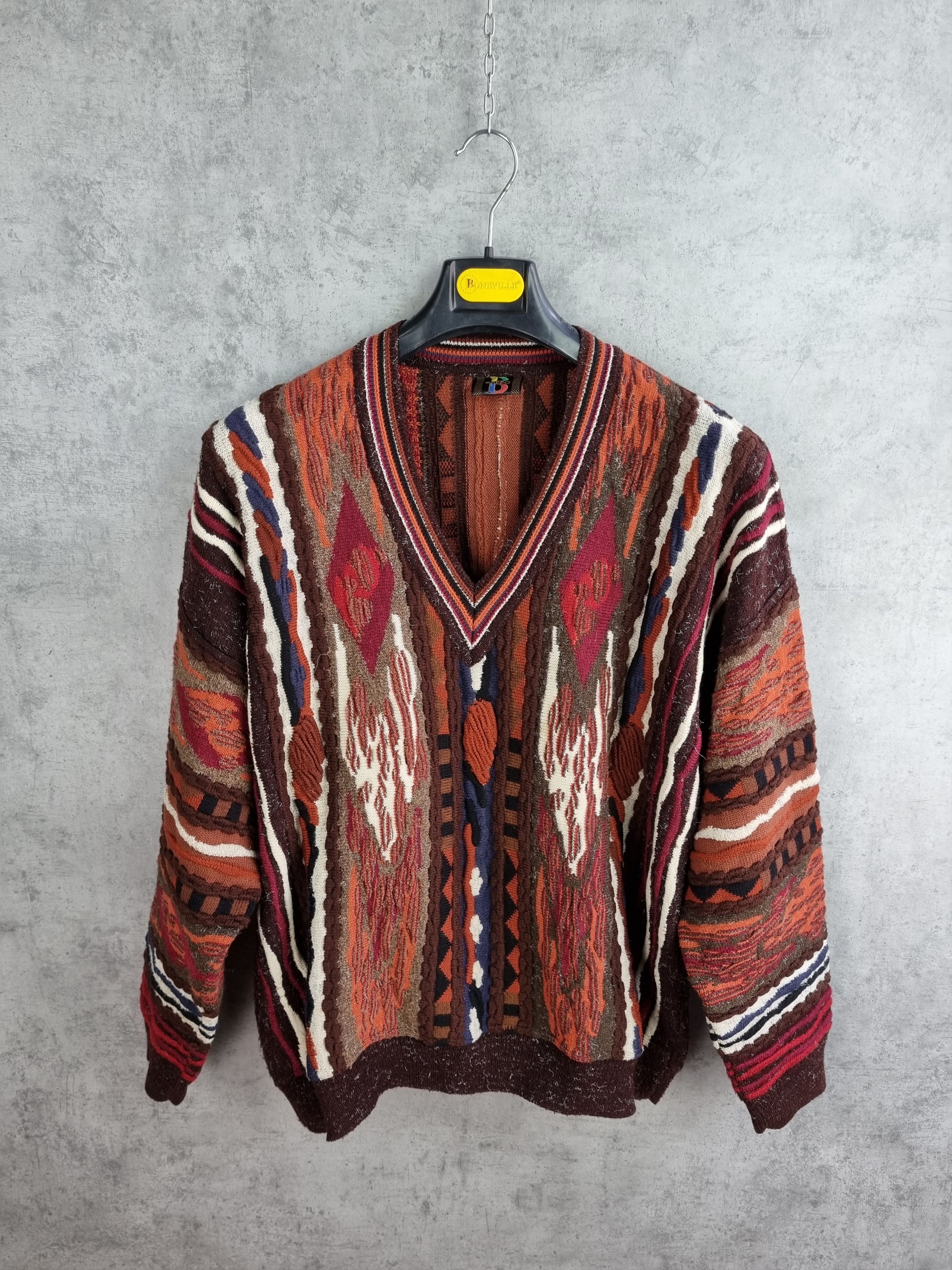 Vintage Baffo Coogi Knitted Sweater Carlo Colucci Style Size US L / EU 52-54 / 3 - 23 Thumbnail