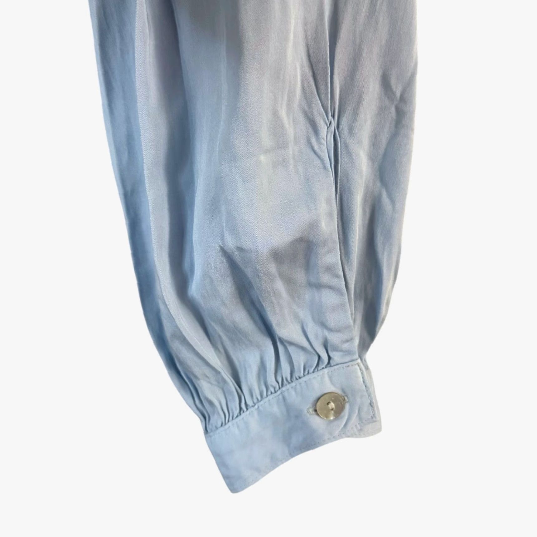 CLOT Cloth & Stone Blouse Blue Ombre Shirred Button-Up Shirt Top Women M Shirt Size M / US 6-8 / IT 42-44 - 7 Thumbnail