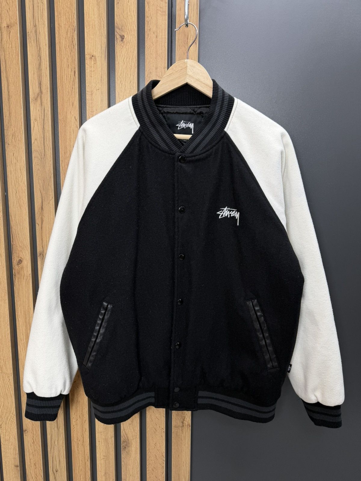 Stussy Stussy Globe Varsity Jacket | Grailed