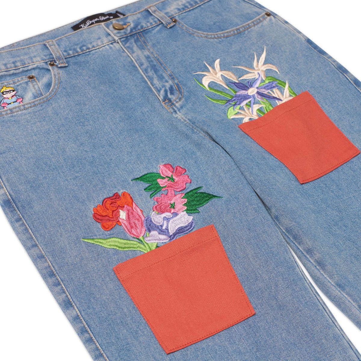 KidSuper Kidsuper Studios All Over Flower Pots Denim Jeans Size US 34 / EU 50 - 3 Thumbnail