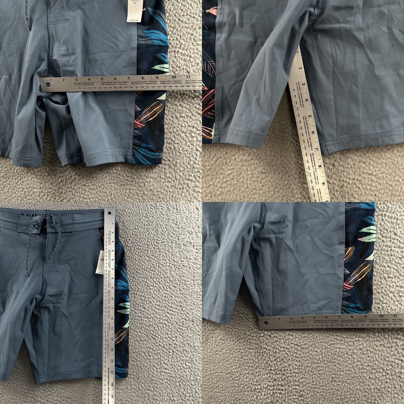 Old Navy Old Navy Mens Board Shorts Multicolor Blue Size 28 Stretch Polyester Spandex Regular Swim Bottom Board Shorts Mens Size US 28 / EU 44 - 8 Thumbnail