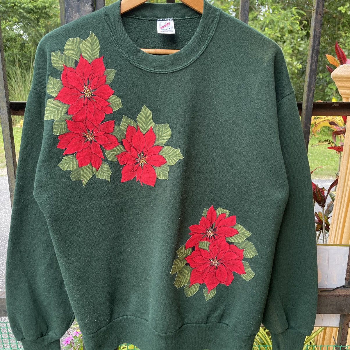 Jerzees 🔥Vintage 90s Jerzees Motive Flower Sweatshirts Size US M / EU 48-50 / 2 - 5 Thumbnail