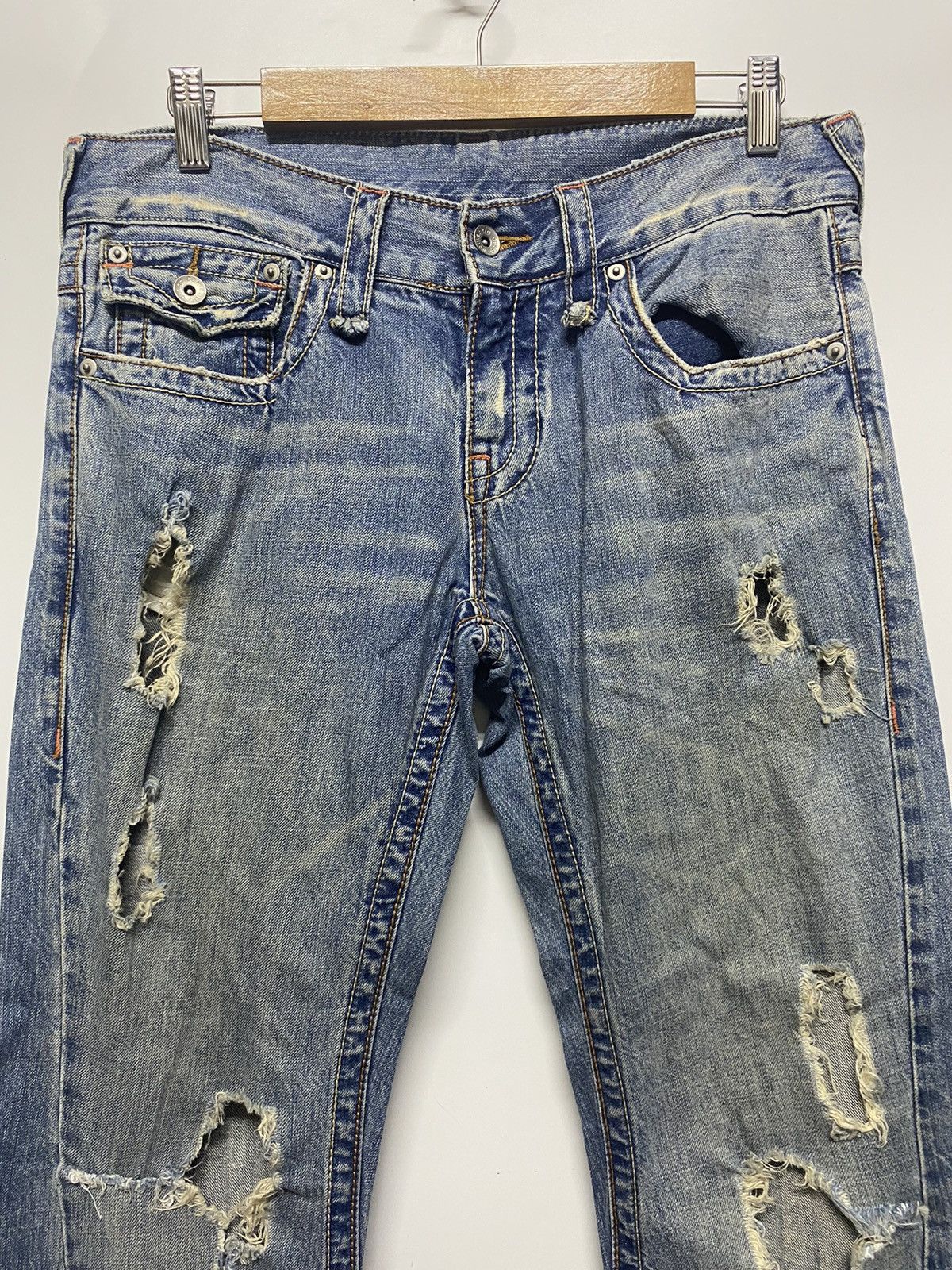 If Six Was Nine × semanticdesign Semantic Design Japan Distressed Goth Denim Jeans Size US 32 / EU 48 - 3 Thumbnail