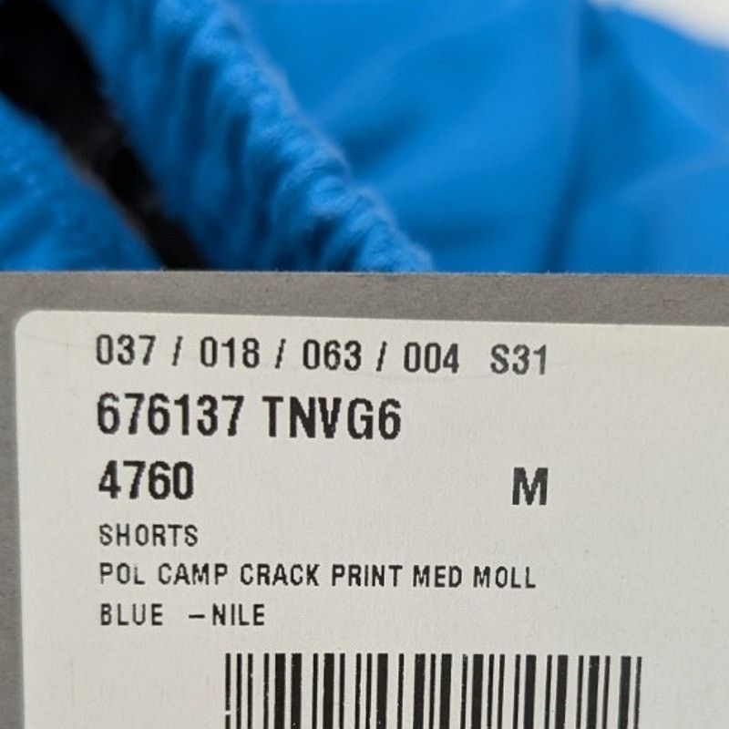 Balenciaga o1rshd1 Q:2 / Pol Camp Crack Print Med Moll Shorts in Blue Size US 32 / EU 48 - 18 Thumbnail