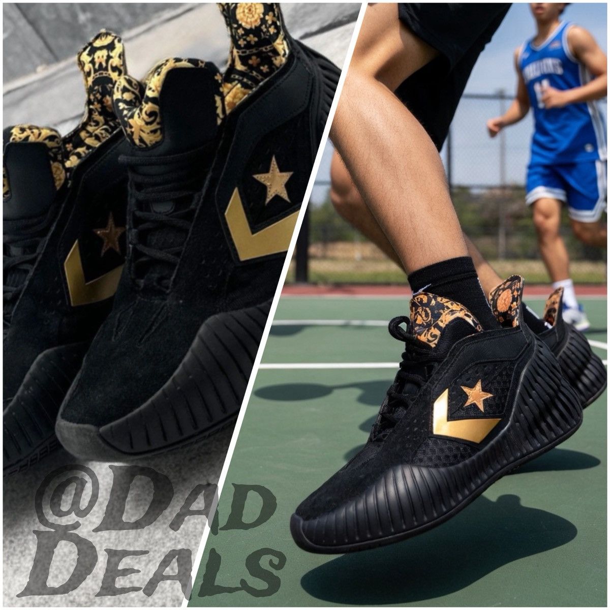 Converse Converse All Star BB Prototype CX Mid Top Black Gold Baroque Size US 10.5 / EU 43-44 - 1 Thumbnail