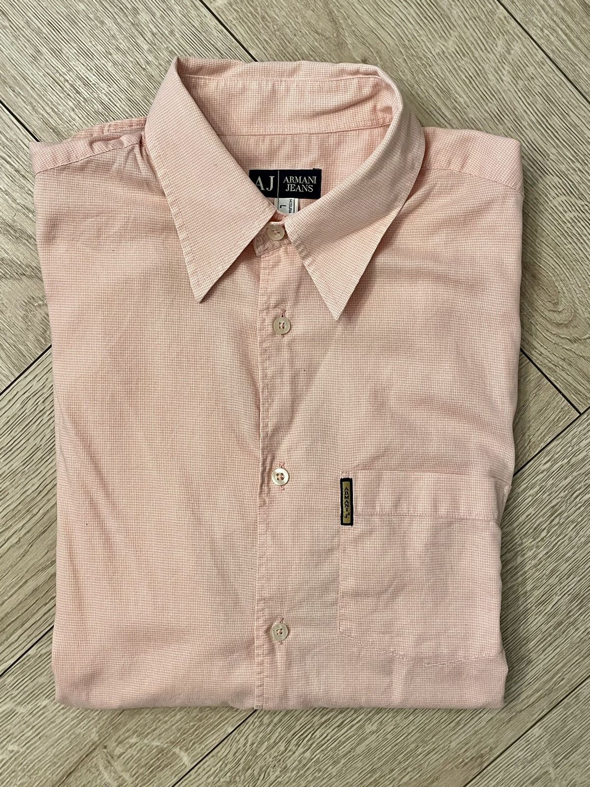 Armani Vintage Armani Jeans Shirt Mens Short Sleeve Button Up AJ Size US L / EU 52-54 / 3 - 1 Thumbnail