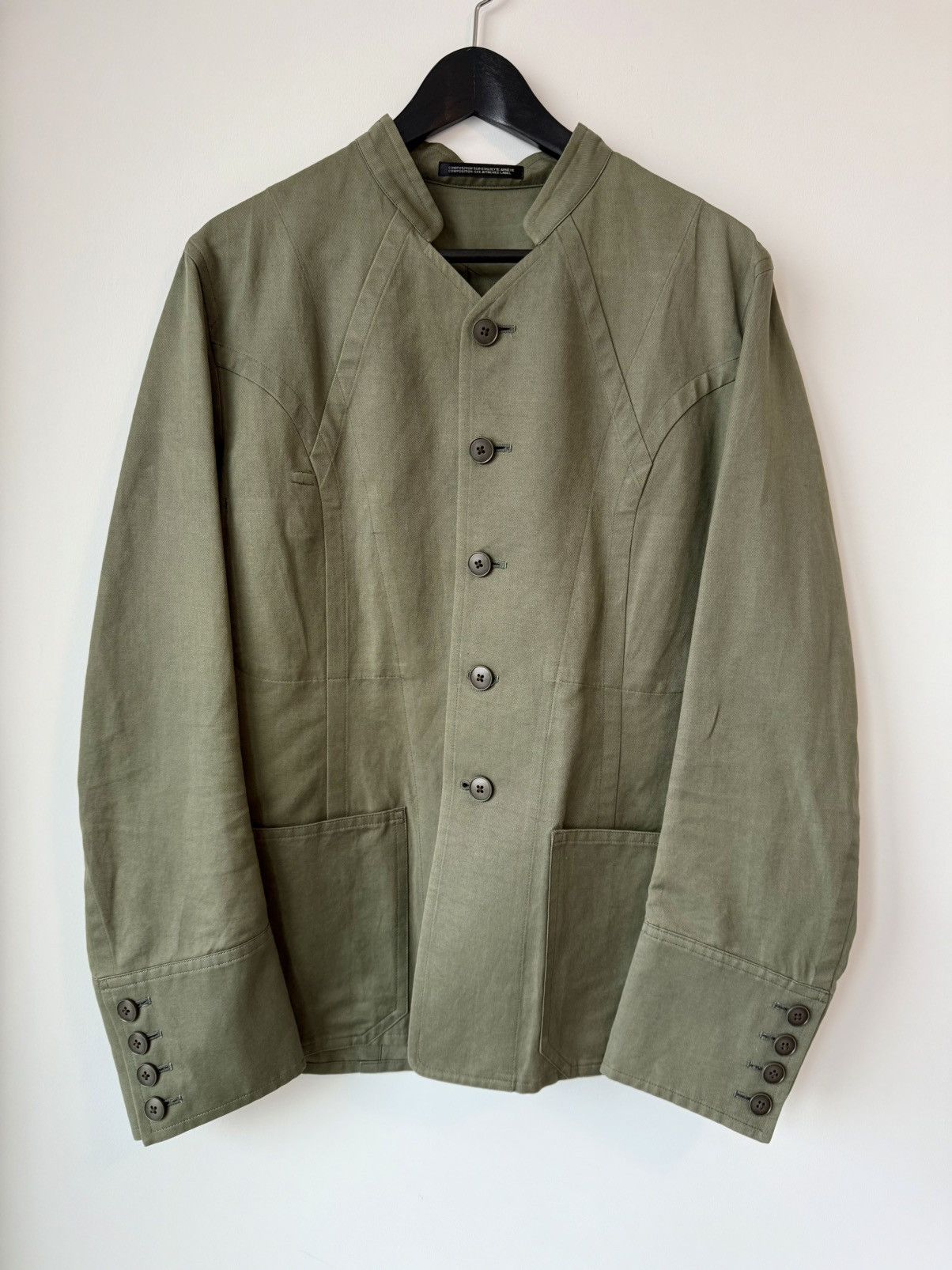 Pre-owned Yohji Yamamoto Pour Homme Ss12 Patchwork Jacket Size 2 In Green