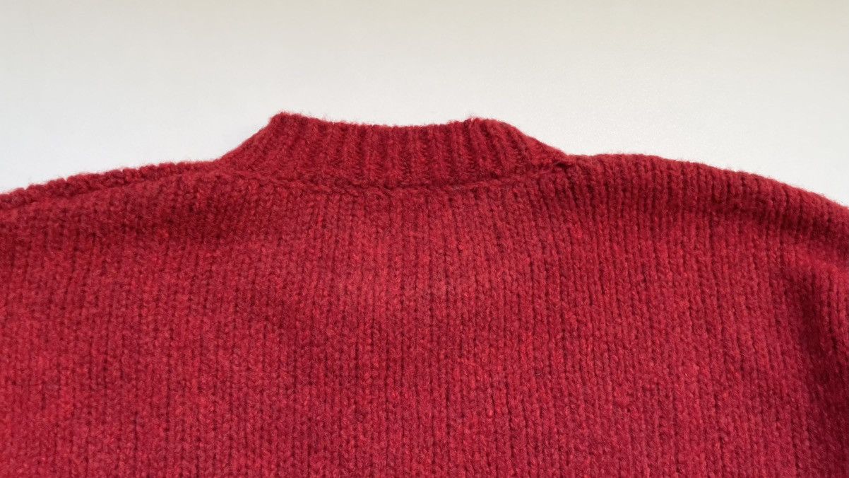 Dries Van Noten Sample Oversized Red Boucle Wool Sweater Size US M / EU 48-50 / 2 - 10 Thumbnail