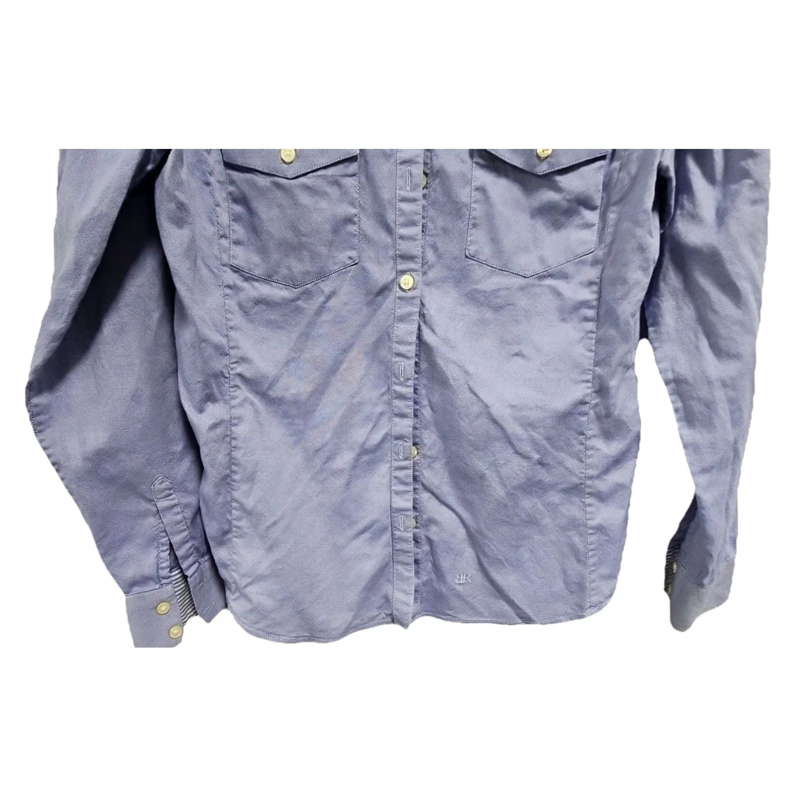 Banana Republic Banana Republic Shirt Men’s Medium Blue Oxford Button Front Cotton Casual Solid Long Sleeve Size US M / EU 48-50 / 2 - 4 Thumbnail