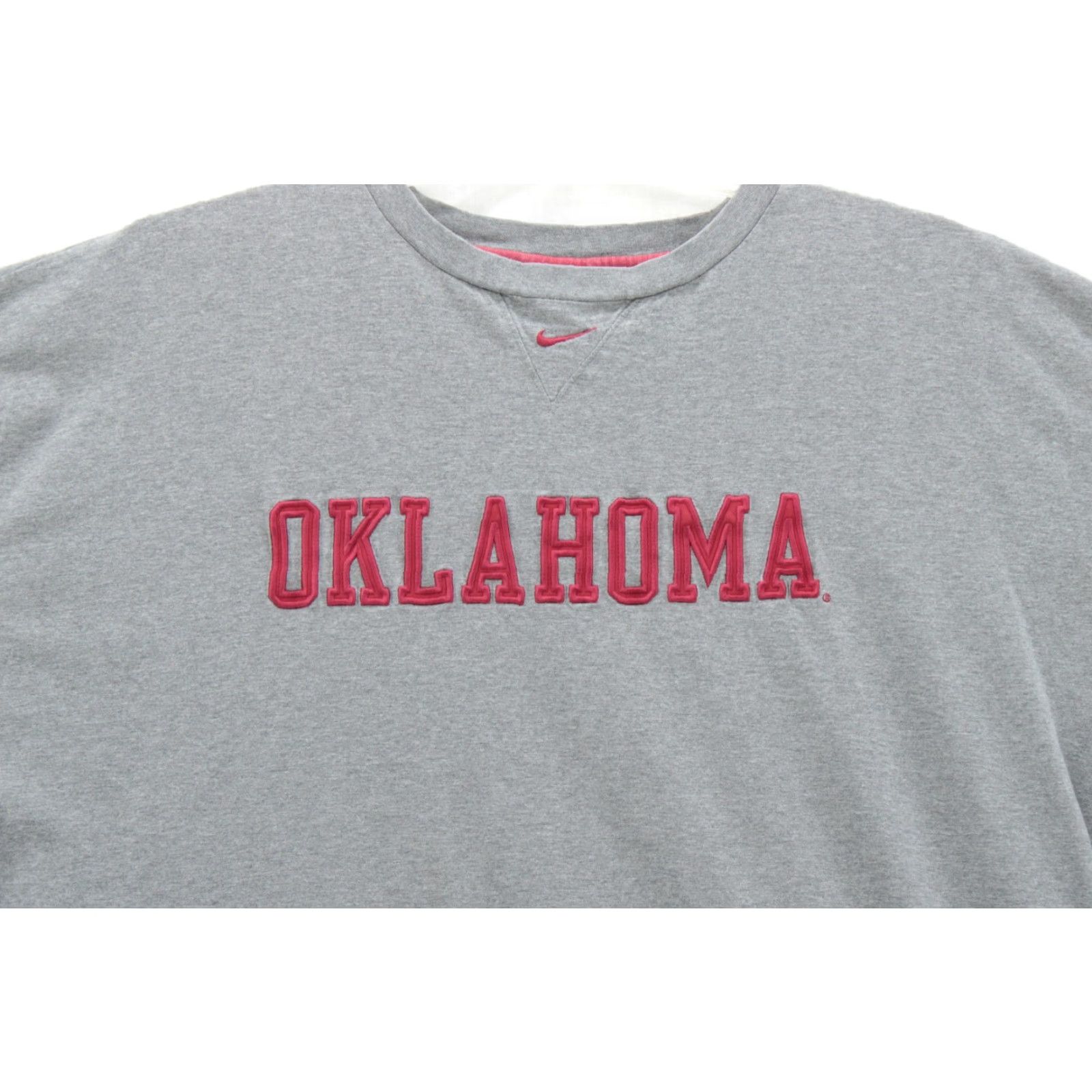 Nike Nike Tee Shirt OU Oklahoma Sooners Gray 2XL Embroidered Lettering Athletic Comfortable Shirt Mens Size US XXL / EU 58 / 5 - 2 Thumbnail
