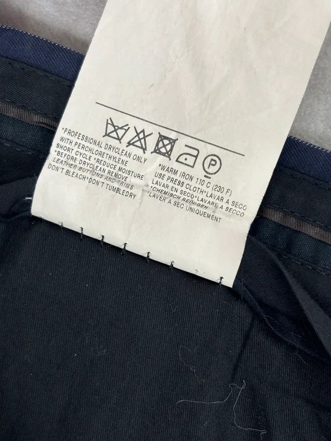 Gucci 2000s Gucci Navy Pinstriped Viscose Classy Pants Size US 34 / EU 50 - 13 Thumbnail