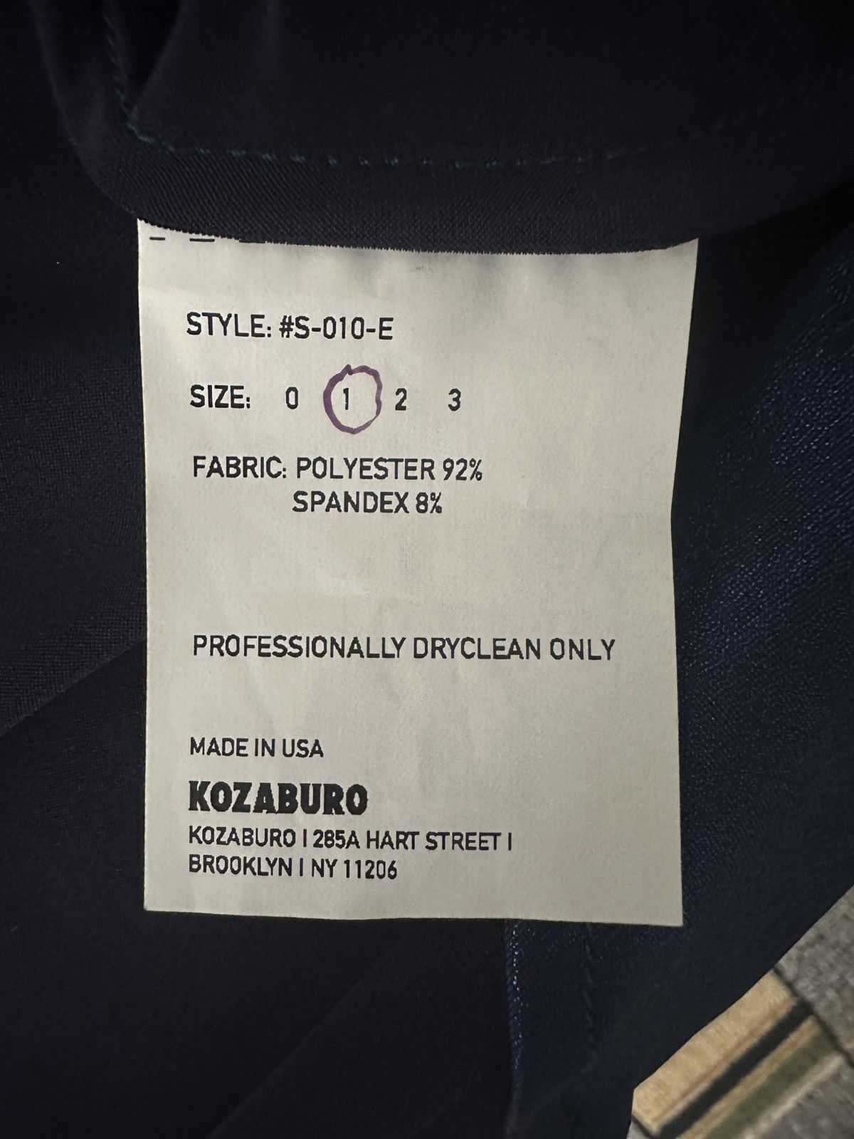KOZABURO Kozaburo Navy Classic Fit Silk Lame Western Shirt Size US S / EU 44-46 / 1 - 6 Thumbnail