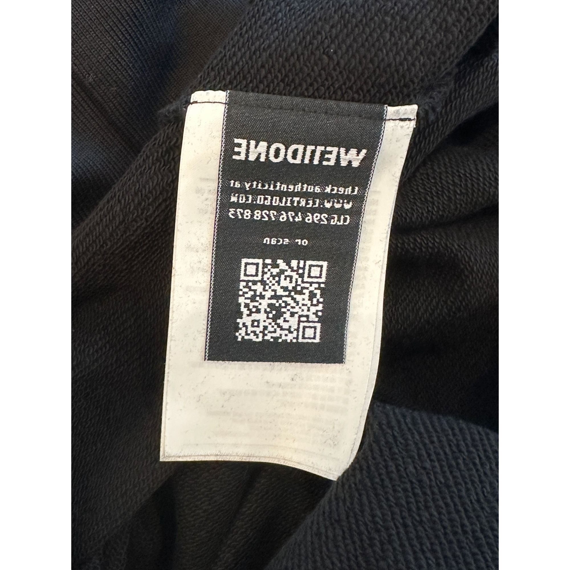 WE11DONE We11Done Black Graphic Logo Hoodie XS 100% Cotton Size XS / US 0-2 / IT 36-38 - 4 Thumbnail