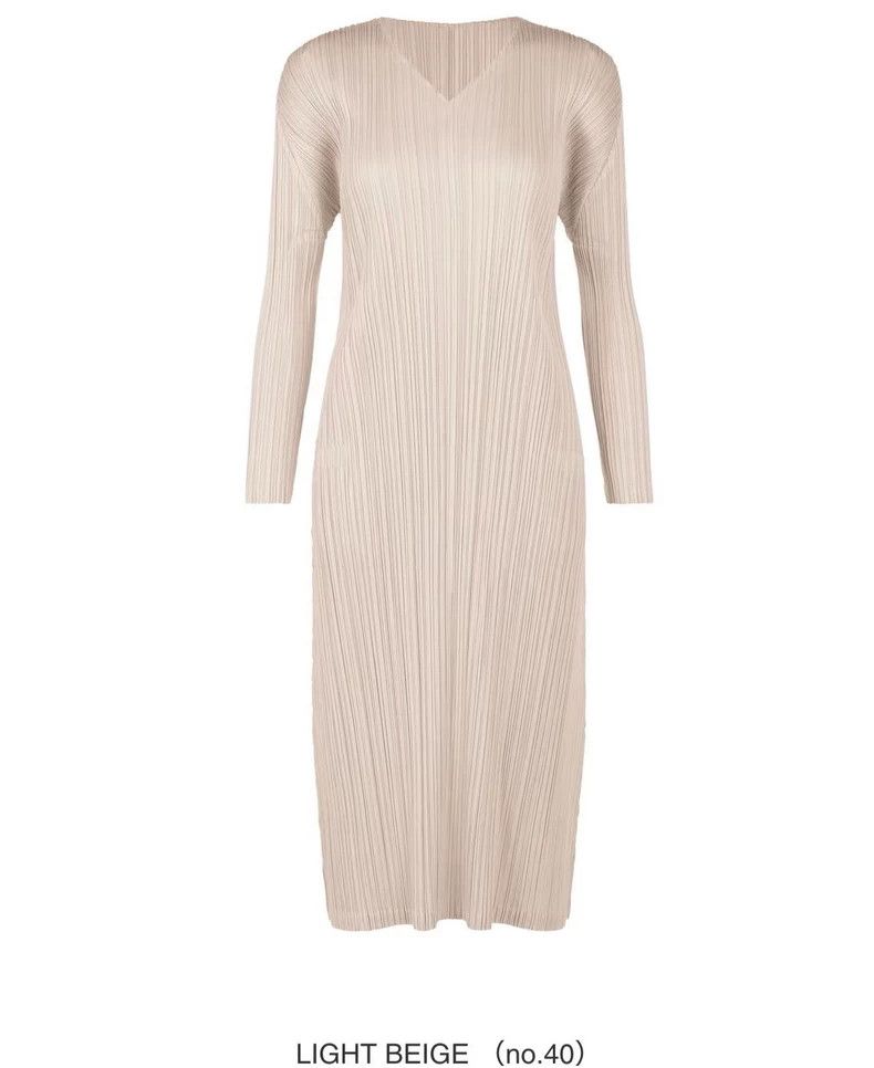 Issey Miyake Issey Miyake Beige dress Size L / US 10 / IT 46 - 1 Thumbnail