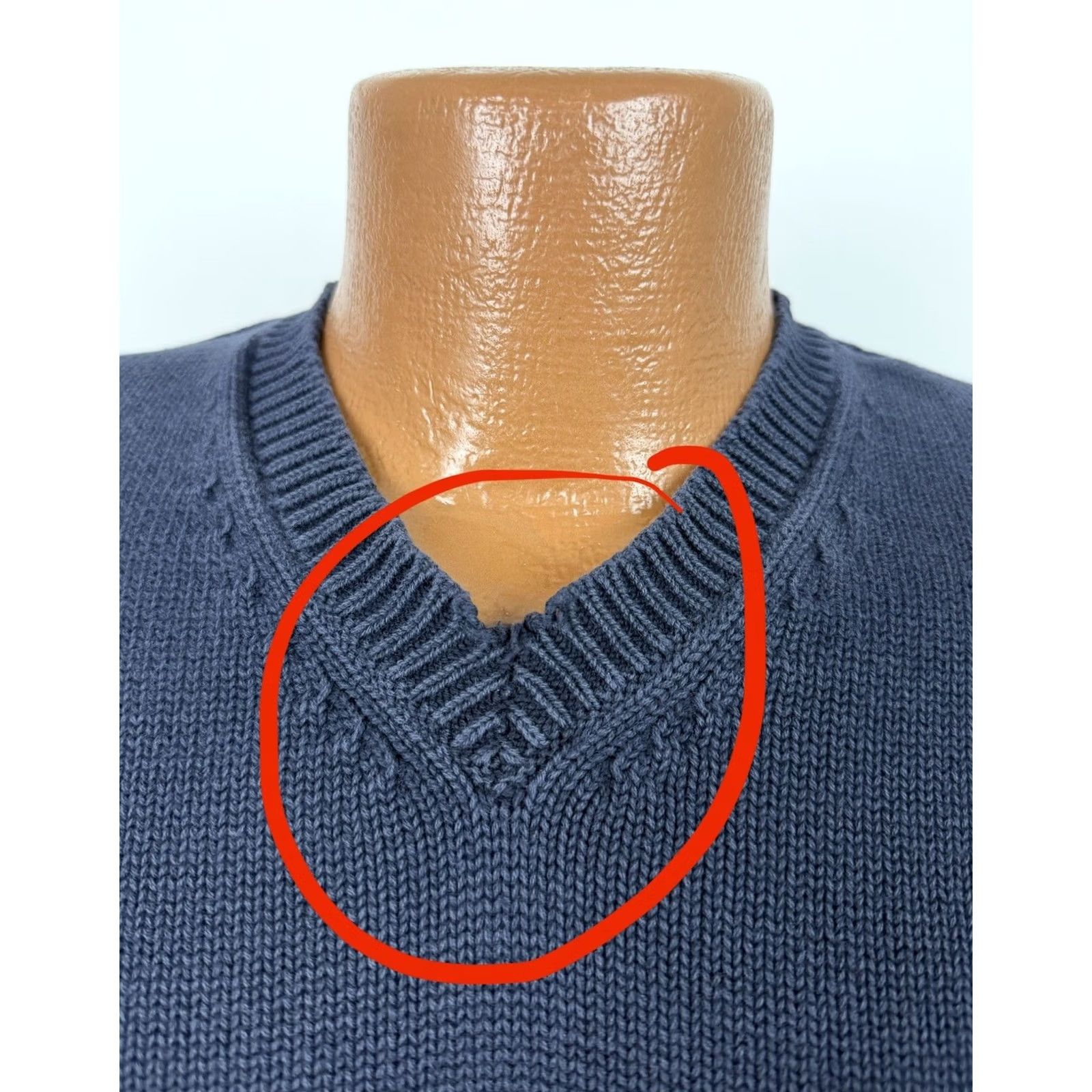 Eddie Bauer VINTAGE Eddie Bauer Sweater Mens Large Tall LT Navy Blue V-Neck Pullover Knit Size US L / EU 52-54 / 3 - 4 Thumbnail