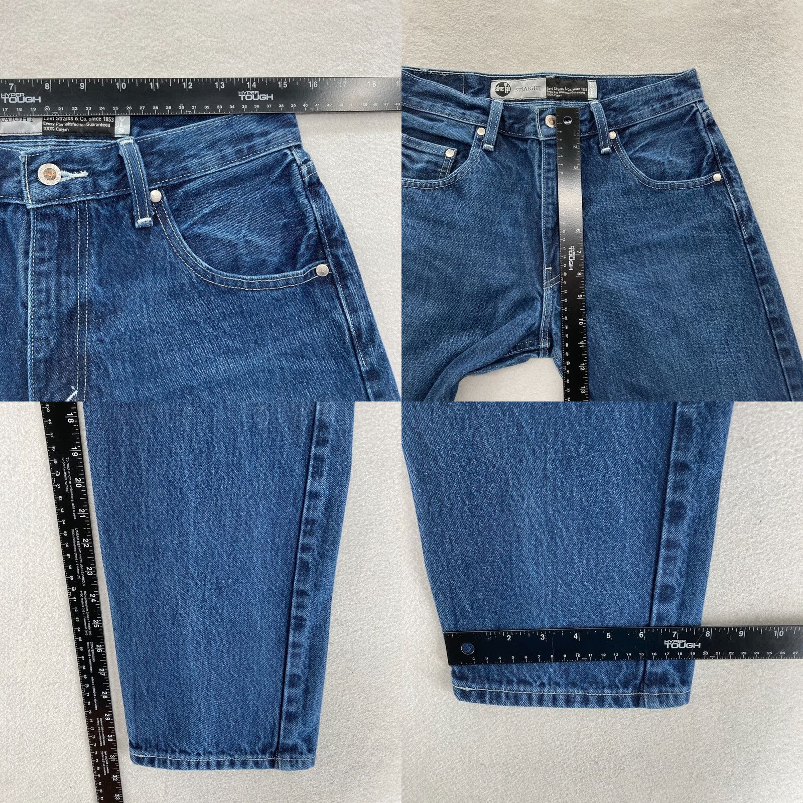 Levi's Levi's SilverTab Straight Leg Jeans Mens 30x32 Dark Wash Blue Denim Retro Y2K Jeans Size US 30 / EU 46 - 8 Thumbnail